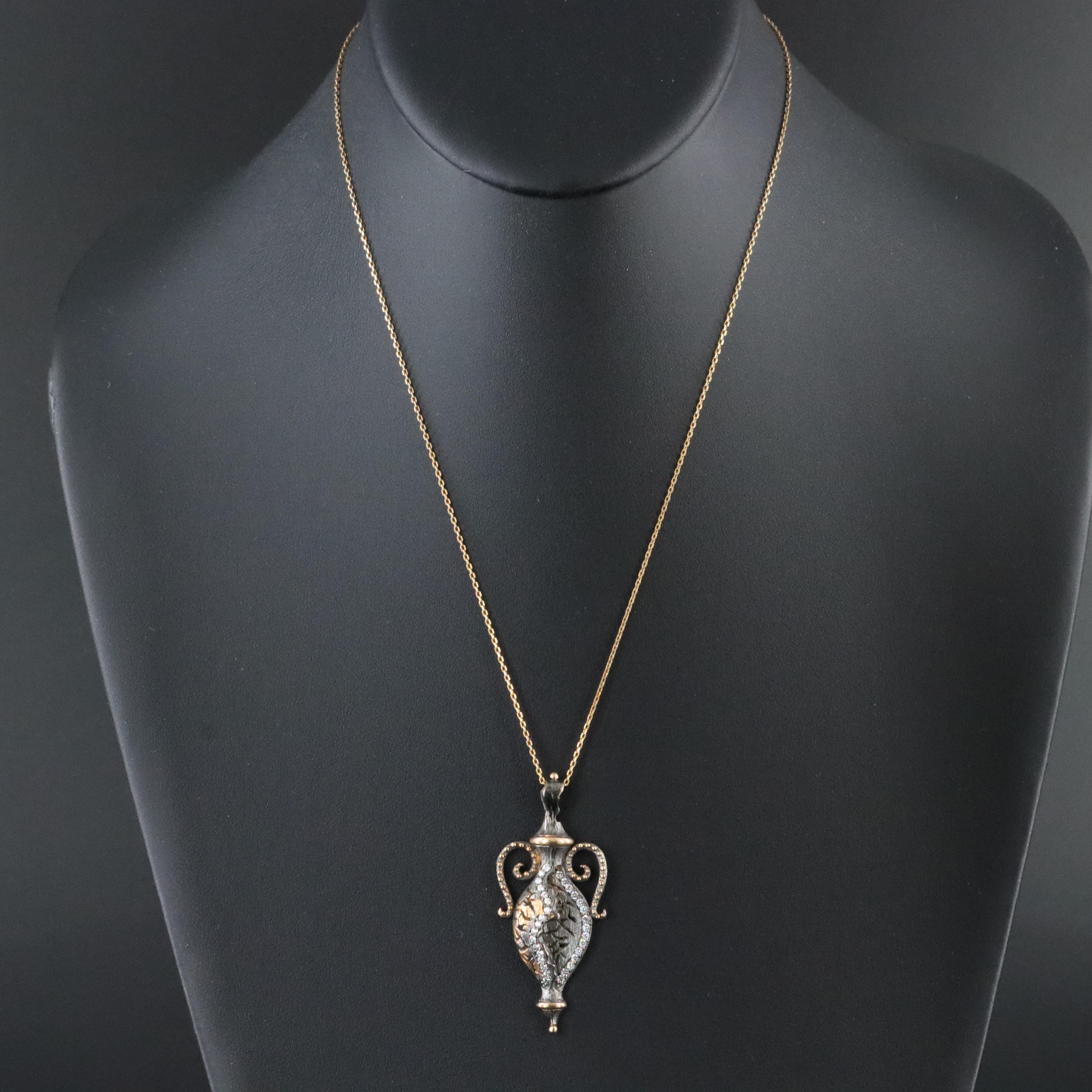 Bora Sterling CZ Pendant Necklace