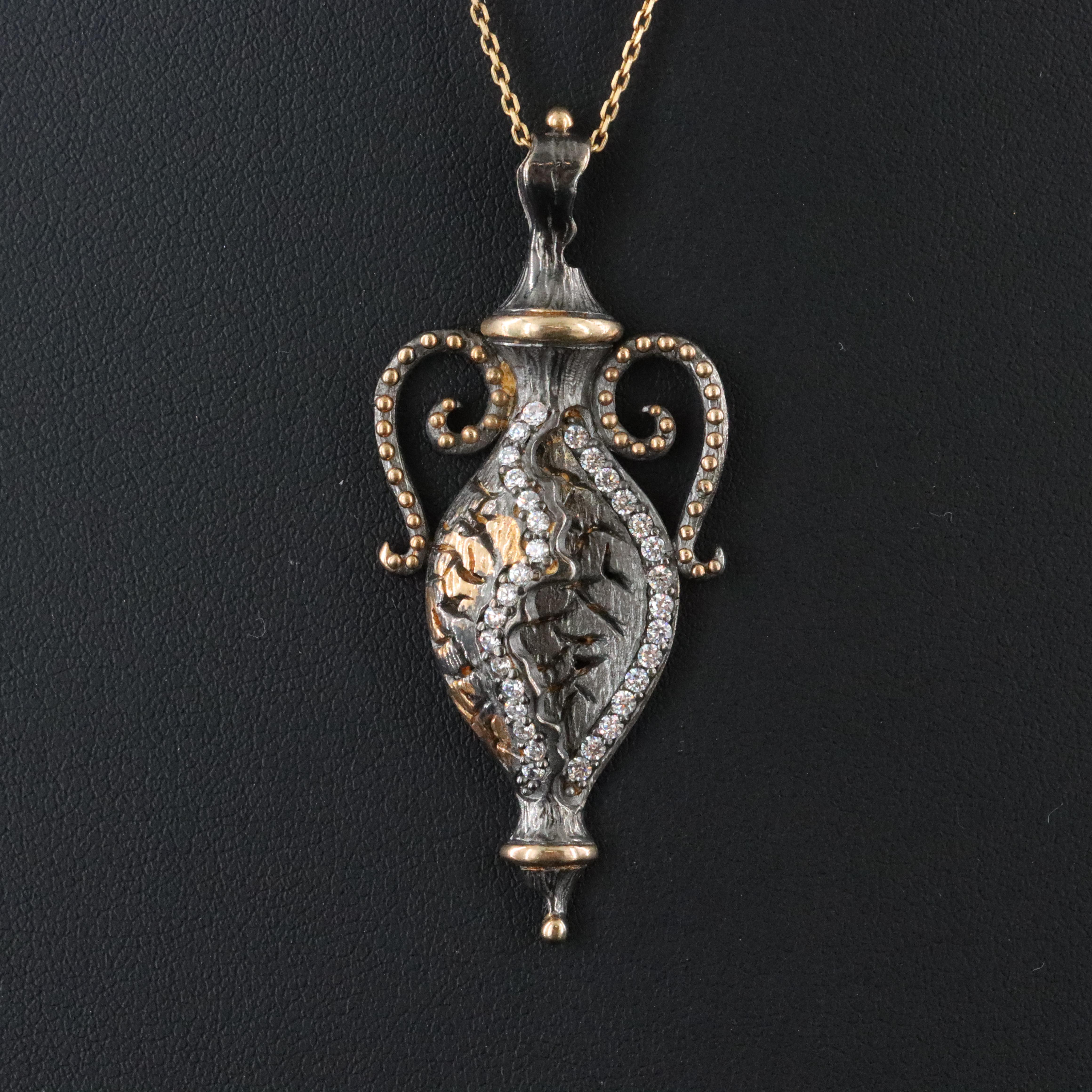 Bora Sterling CZ Pendant Necklace