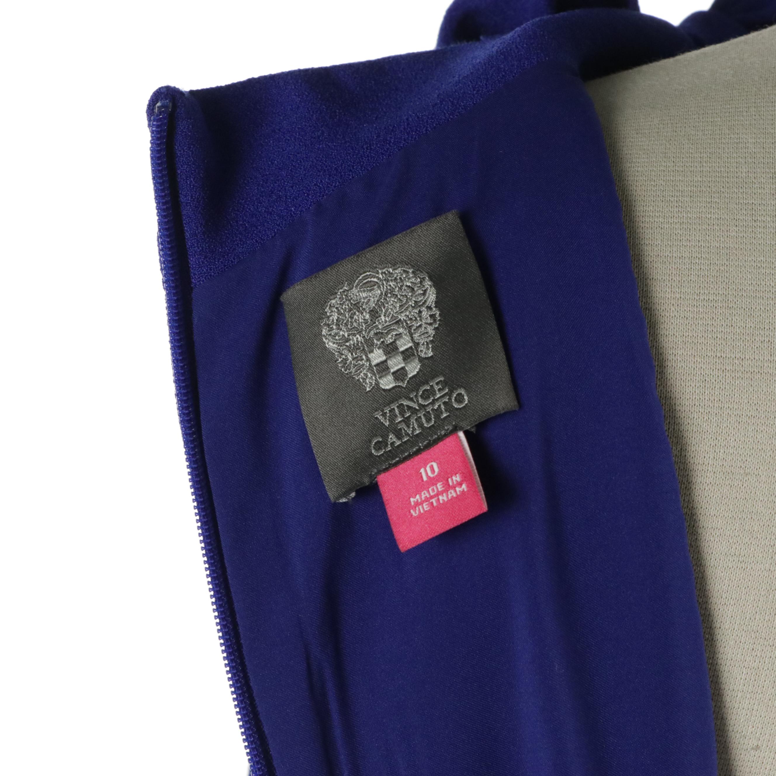 Vince Camuto Royal Blue Sleeveless Dress with Bow Detail; Retains Tag