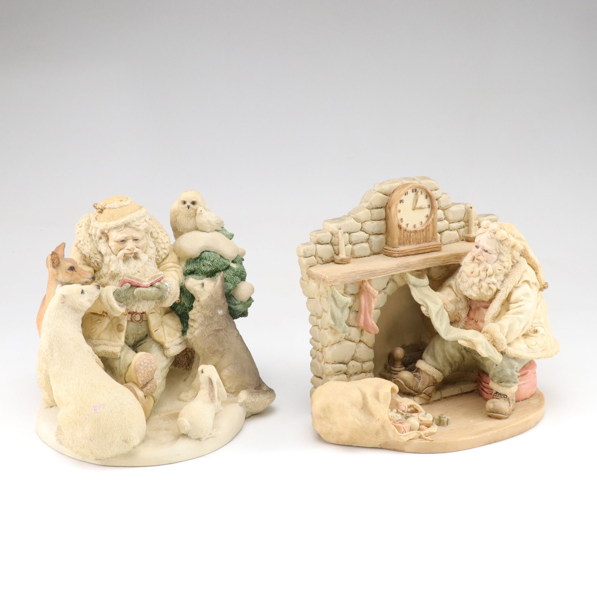 Ken Memoli "The Story of Christmas" and "Longstocking Dilemma" Resin Figurines