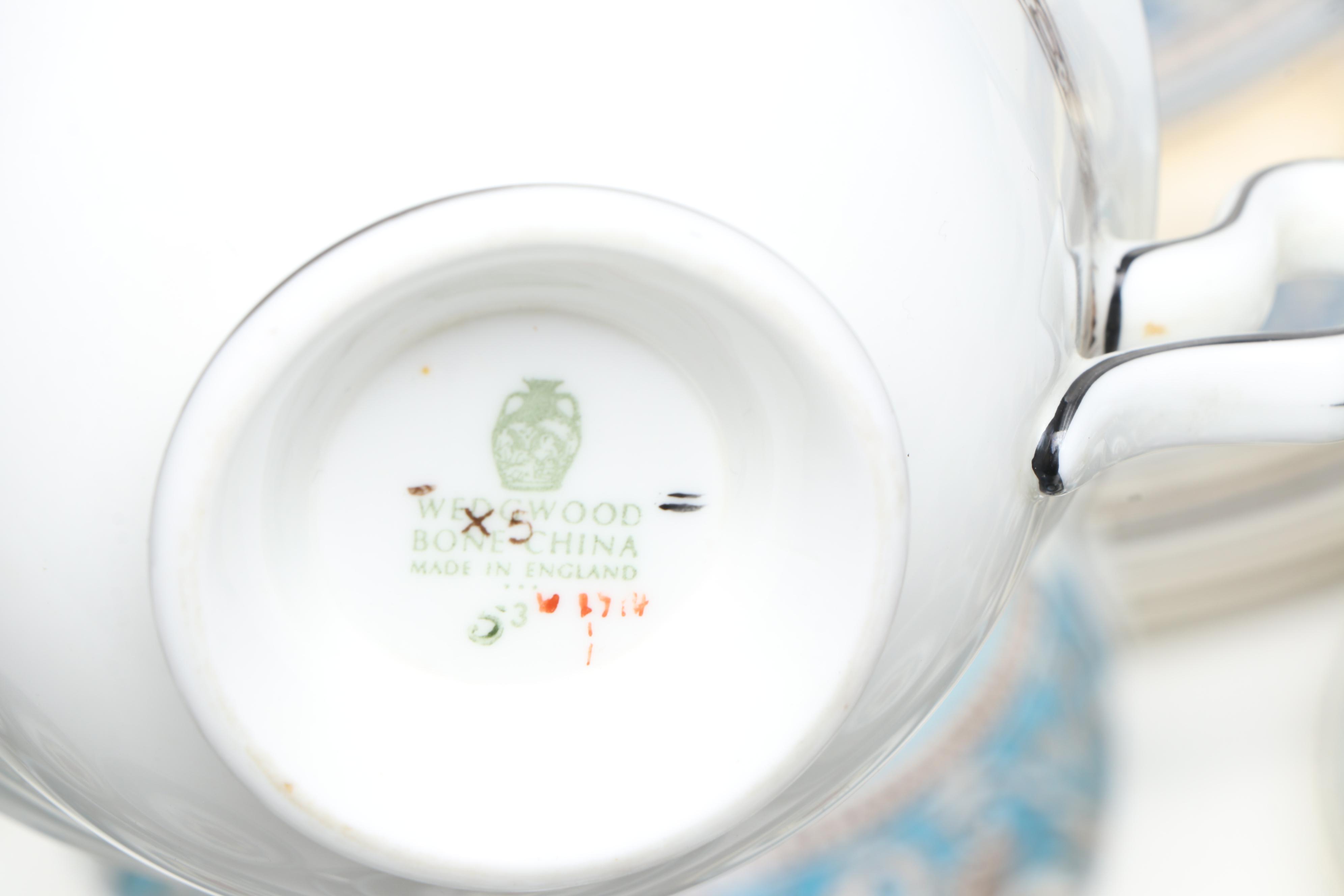 Wedgwood "Florentine Turquoise Rim" and Myott "Medici" Porcelain Tableware