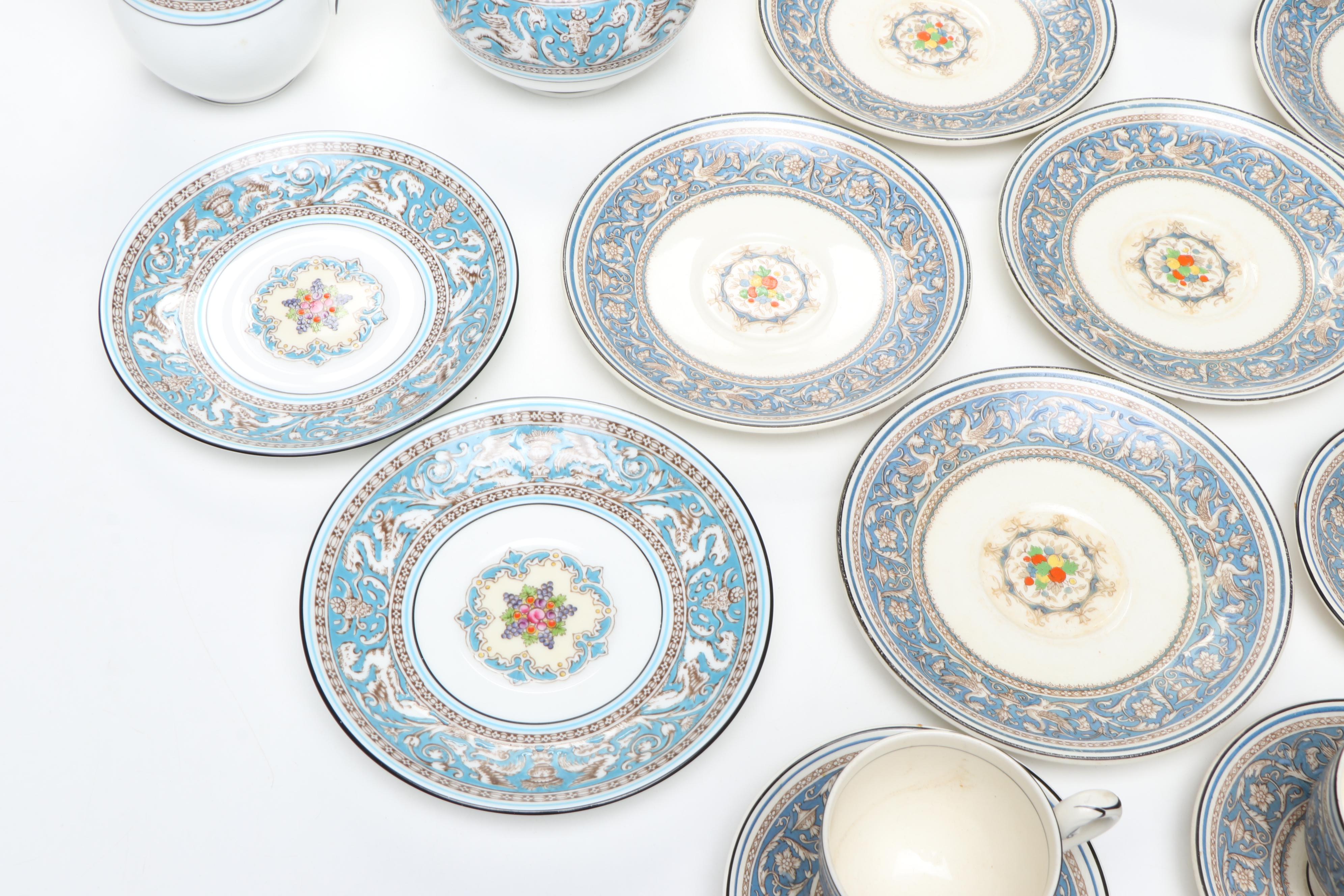 Wedgwood "Florentine Turquoise Rim" and Myott "Medici" Porcelain Tableware