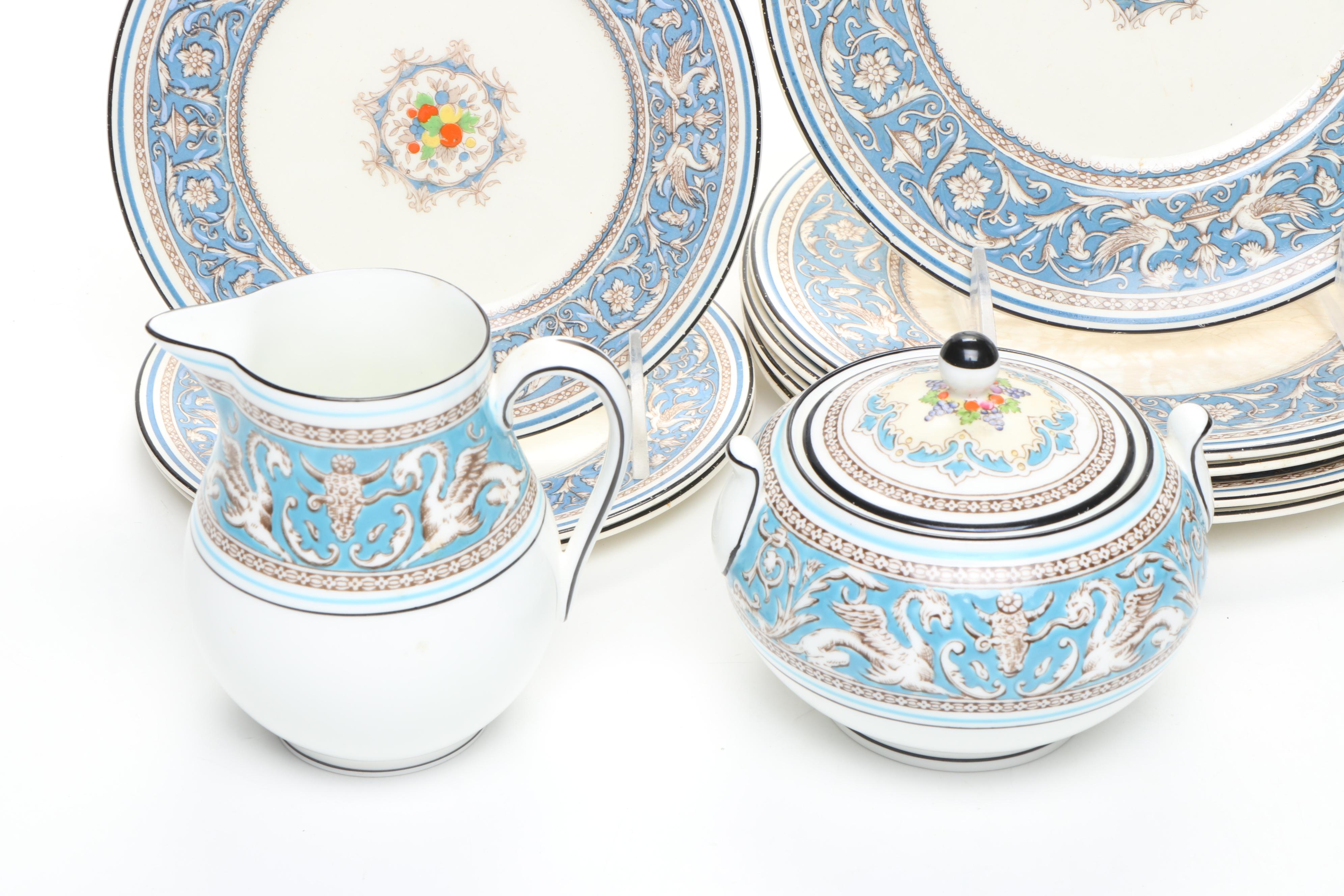 Wedgwood "Florentine Turquoise Rim" and Myott "Medici" Porcelain Tableware