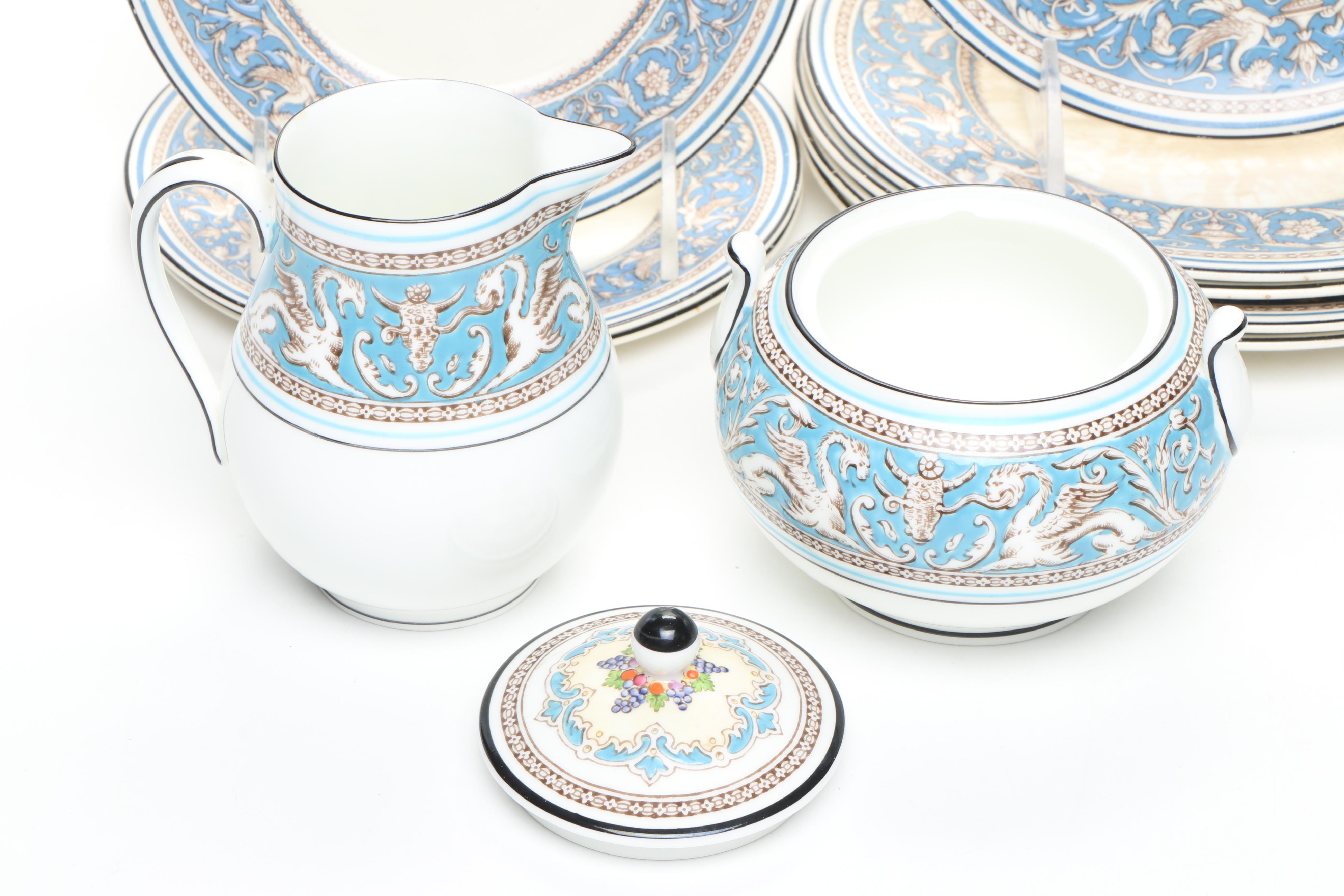 Wedgwood "Florentine Turquoise Rim" and Myott "Medici" Porcelain Tableware