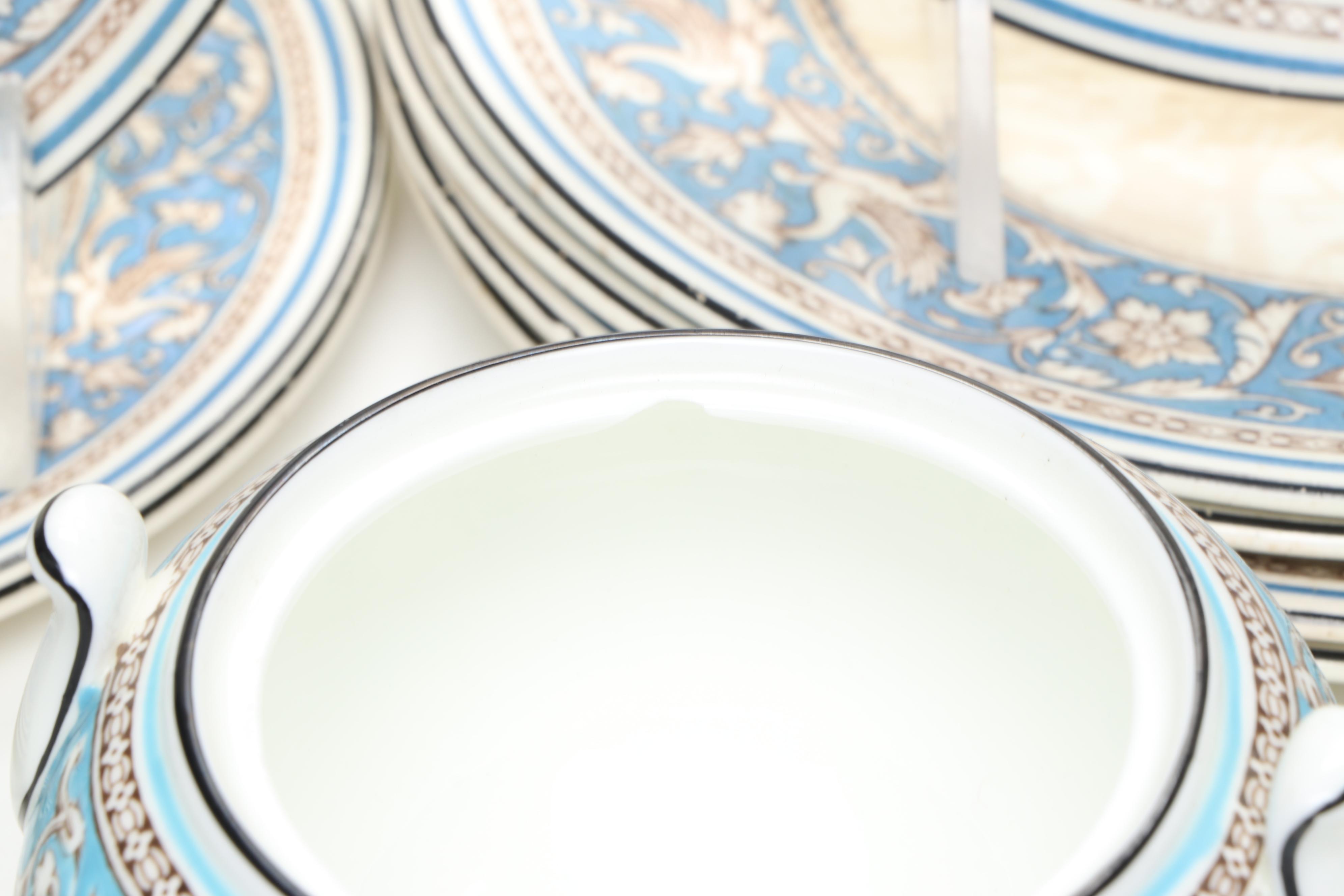 Wedgwood "Florentine Turquoise Rim" and Myott "Medici" Porcelain Tableware