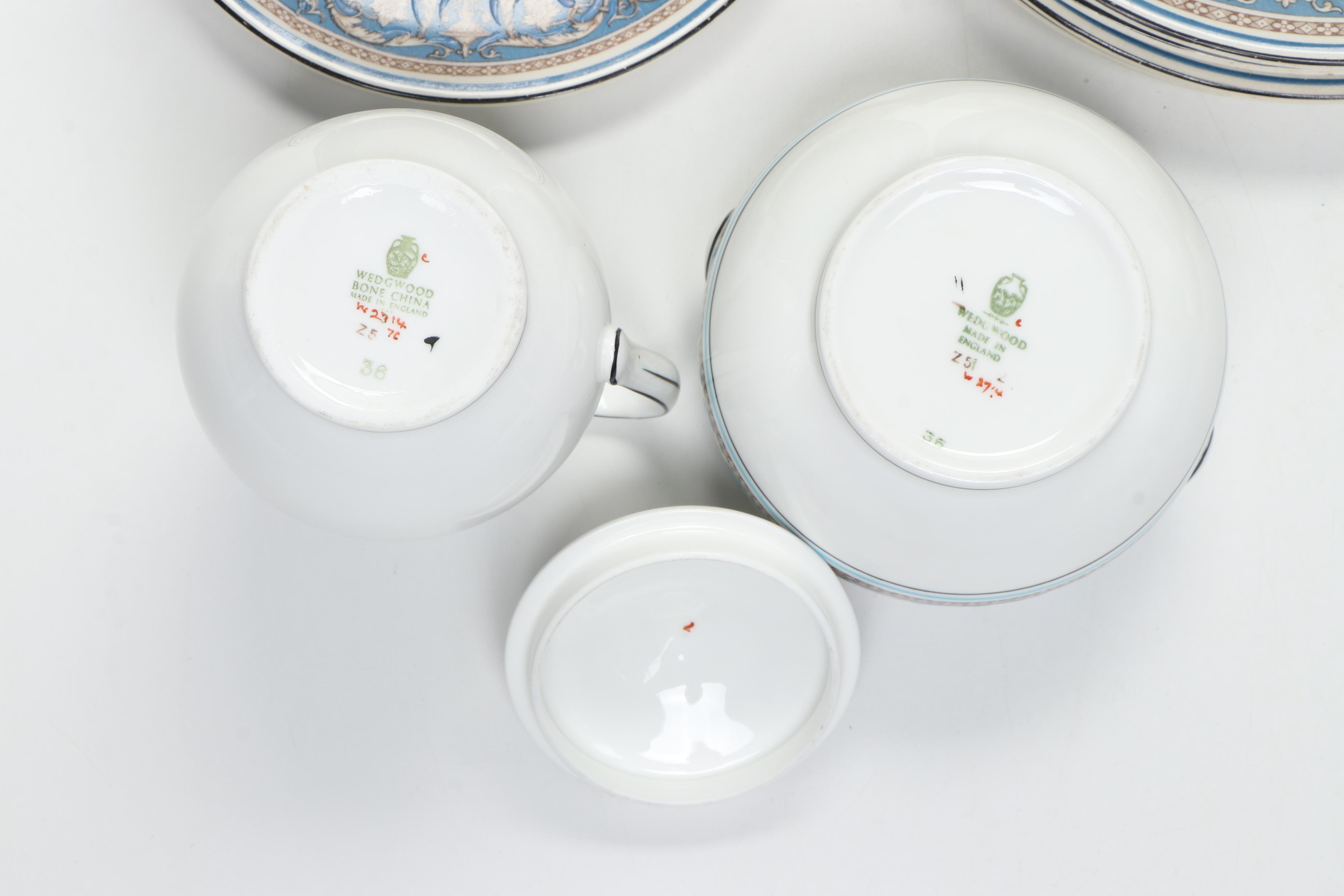 Wedgwood "Florentine Turquoise Rim" and Myott "Medici" Porcelain Tableware