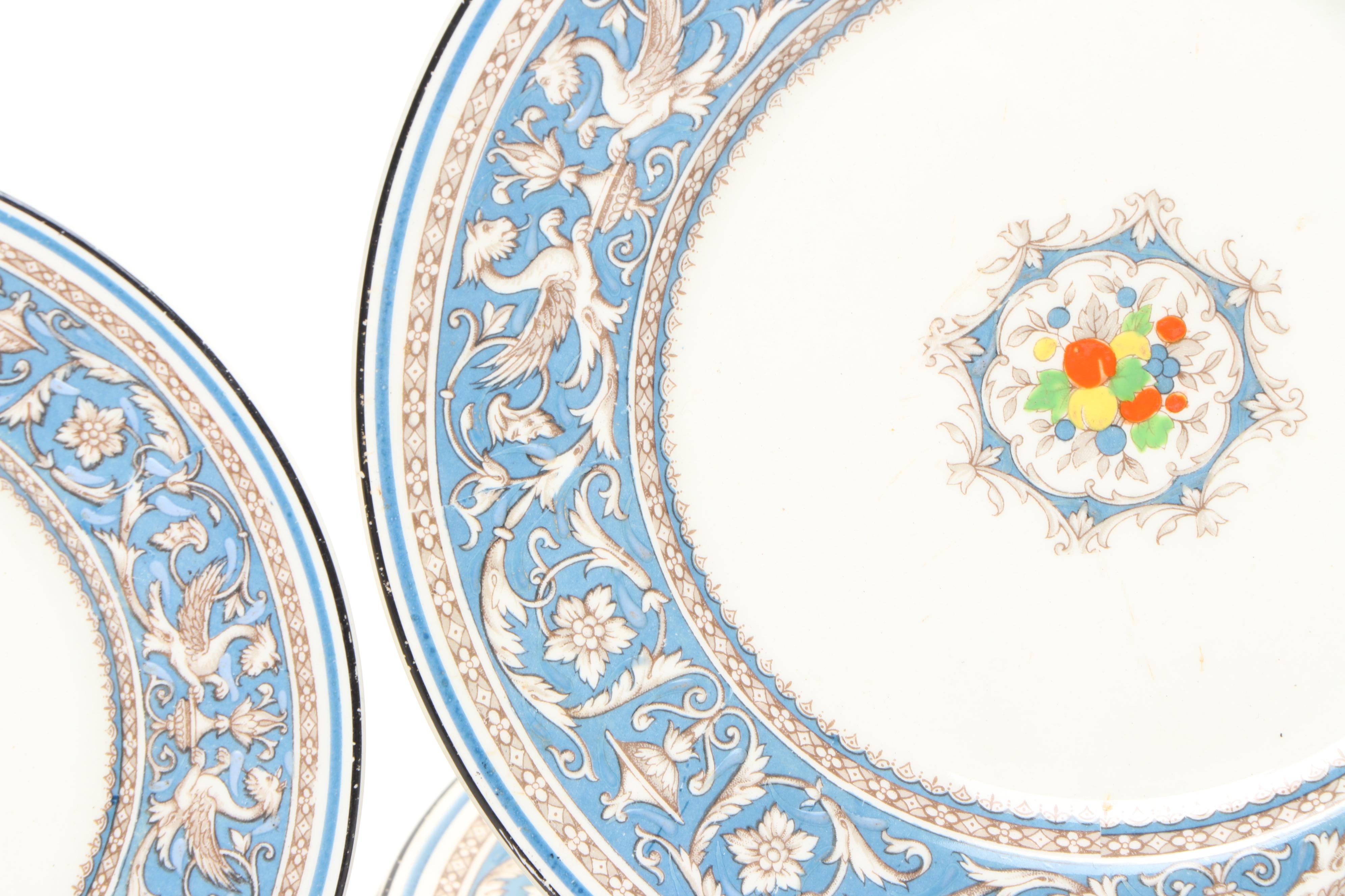 Wedgwood "Florentine Turquoise Rim" and Myott "Medici" Porcelain Tableware