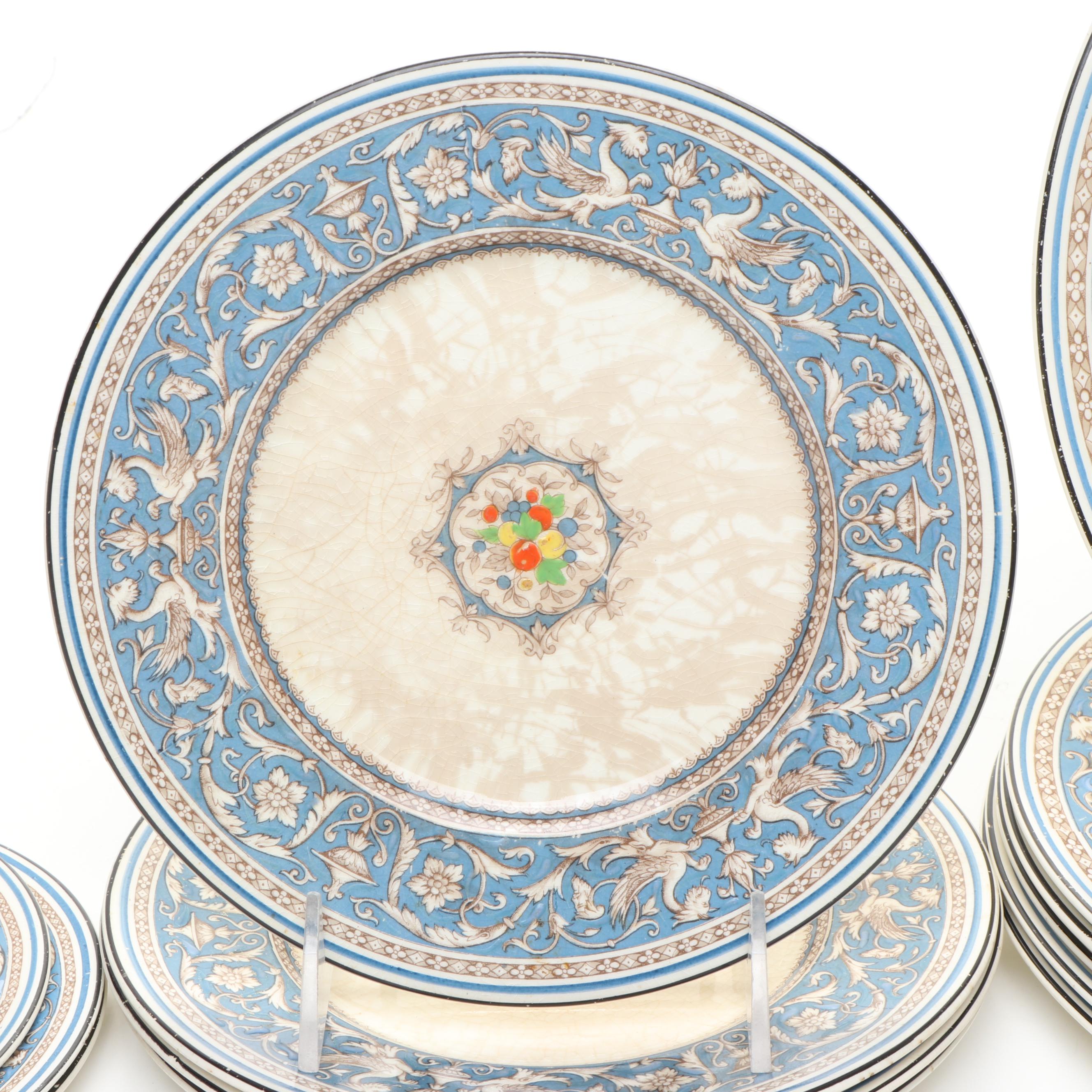 Wedgwood "Florentine Turquoise Rim" and Myott "Medici" Porcelain Tableware