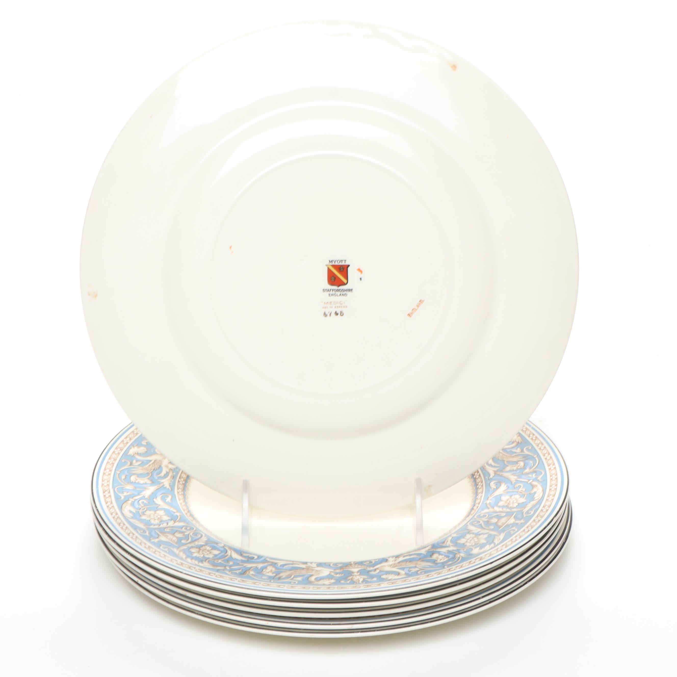 Wedgwood "Florentine Turquoise Rim" and Myott "Medici" Porcelain Tableware