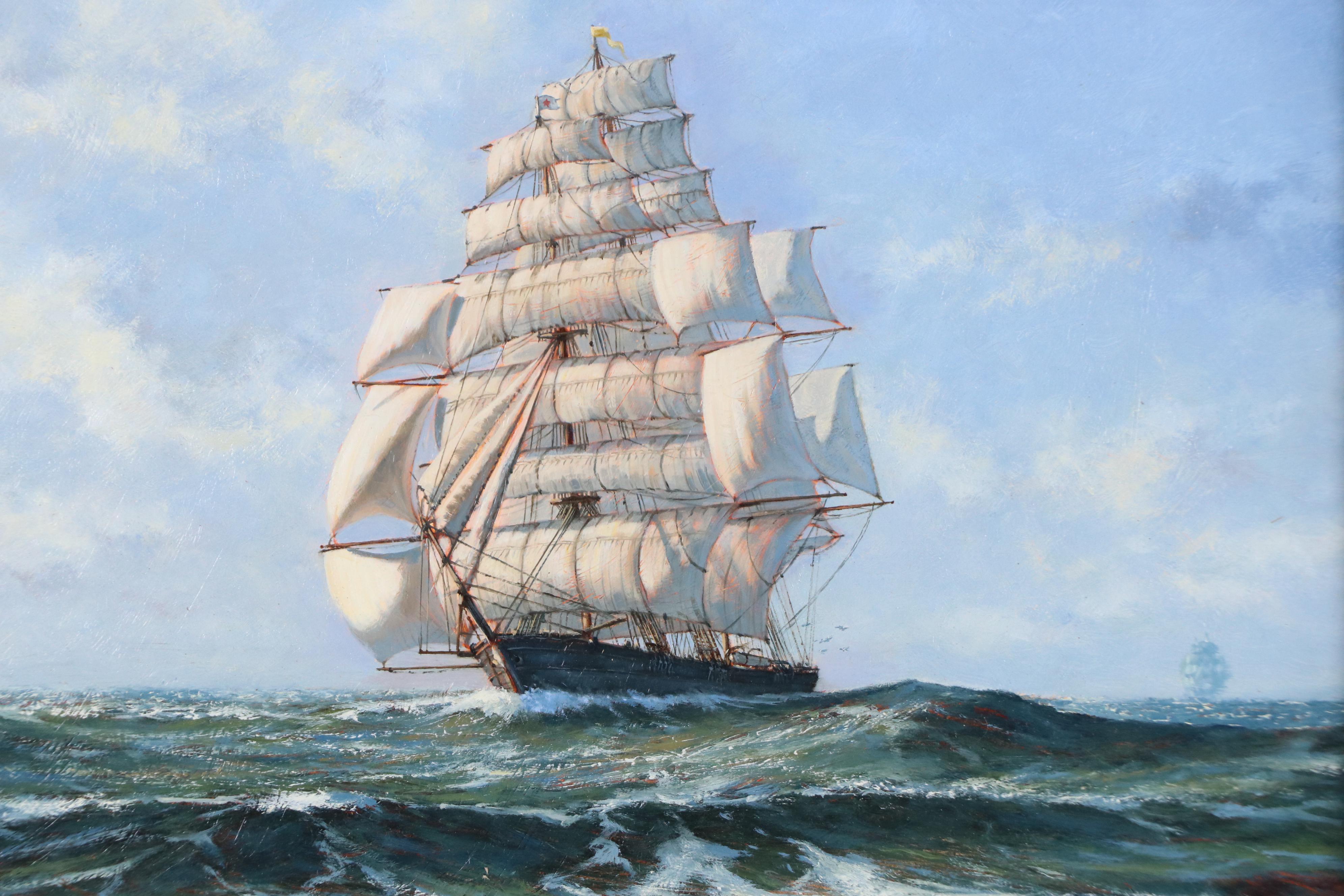 Lance Walker Maritime Oil Painting "Belle of the West," 2015