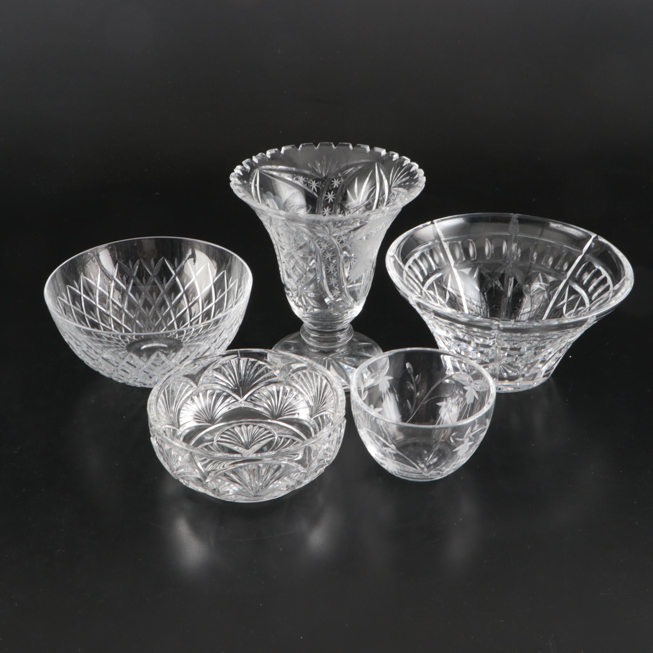 Waterford, Atlantis, Stuart, and More Crystal Bowls and Vase