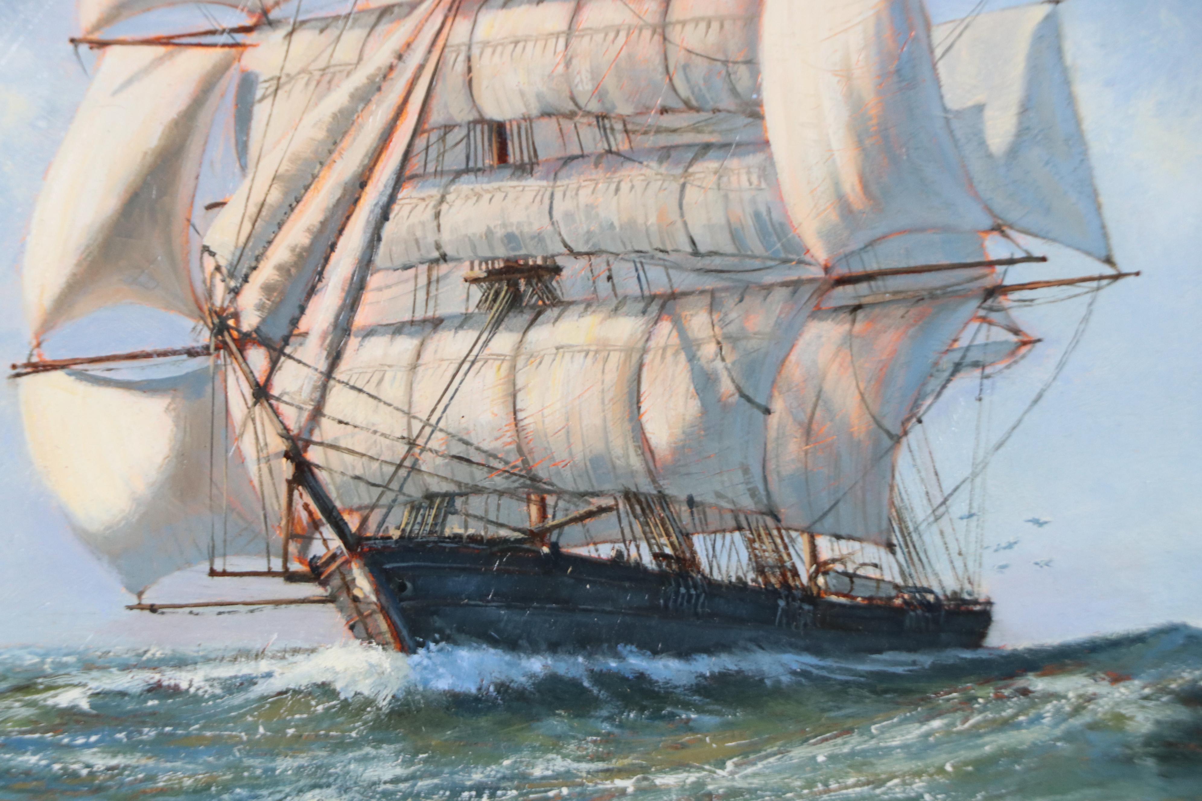 Lance Walker Maritime Oil Painting "Belle of the West," 2015