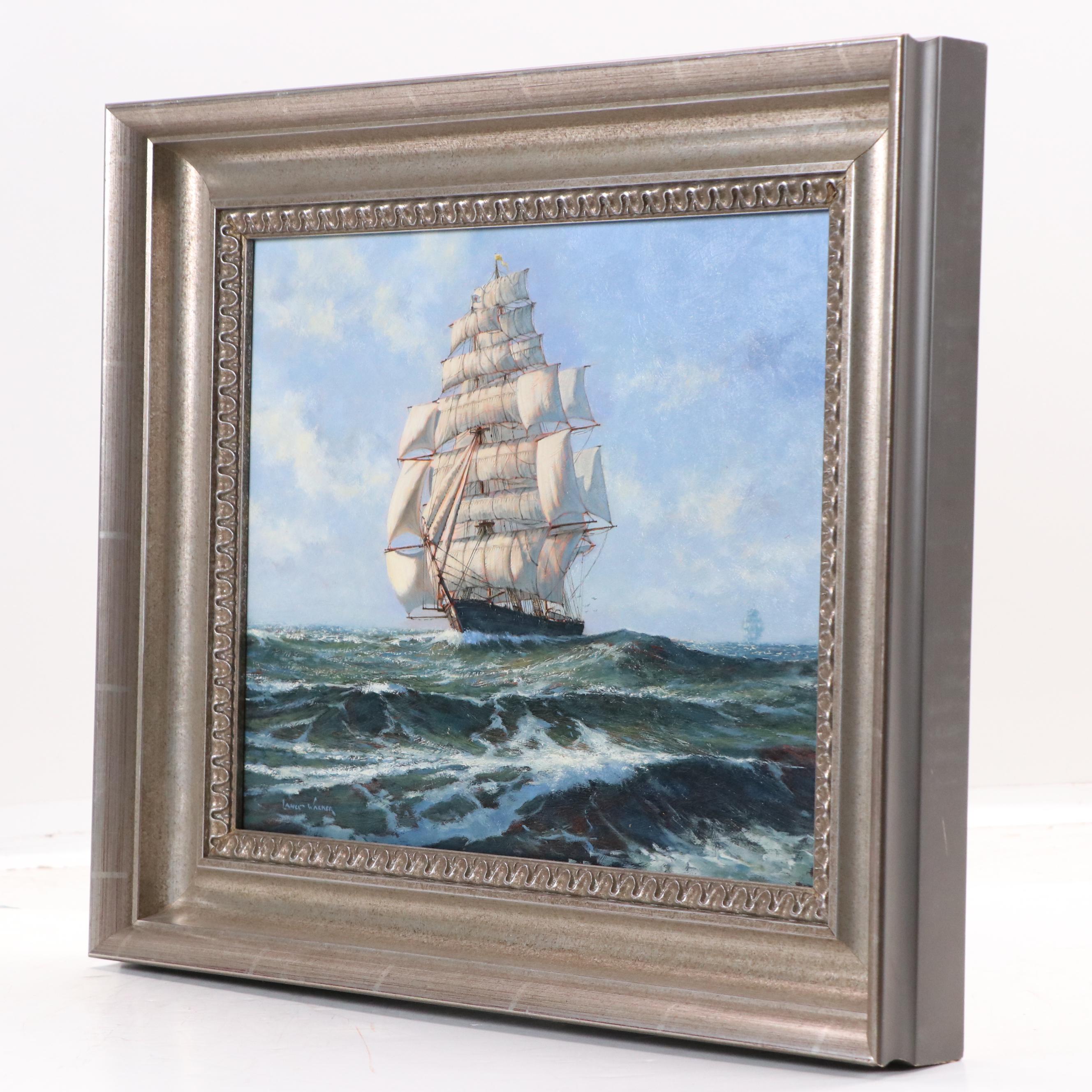 Lance Walker Maritime Oil Painting "Belle of the West," 2015