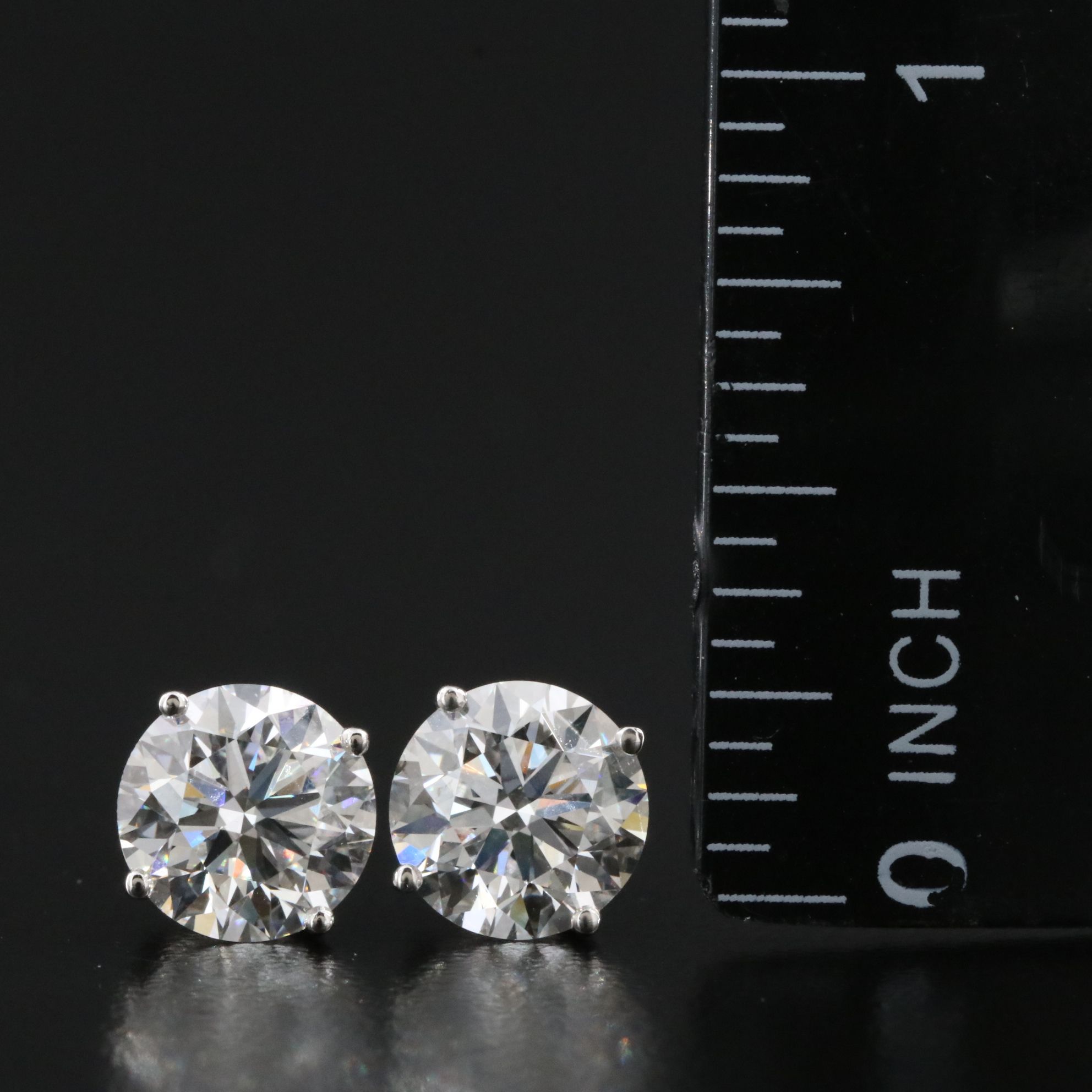 Platinum 4.00 CTW Lab Grown Diamond Stud Earrings with IGI Reports