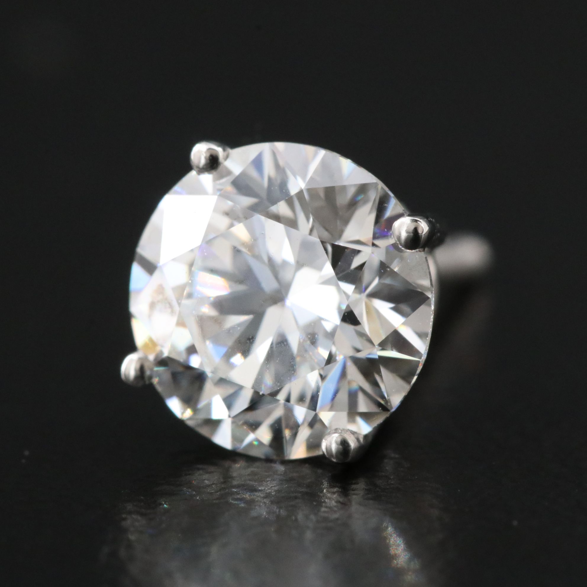 Platinum 4.00 CTW Lab Grown Diamond Stud Earrings with IGI Reports