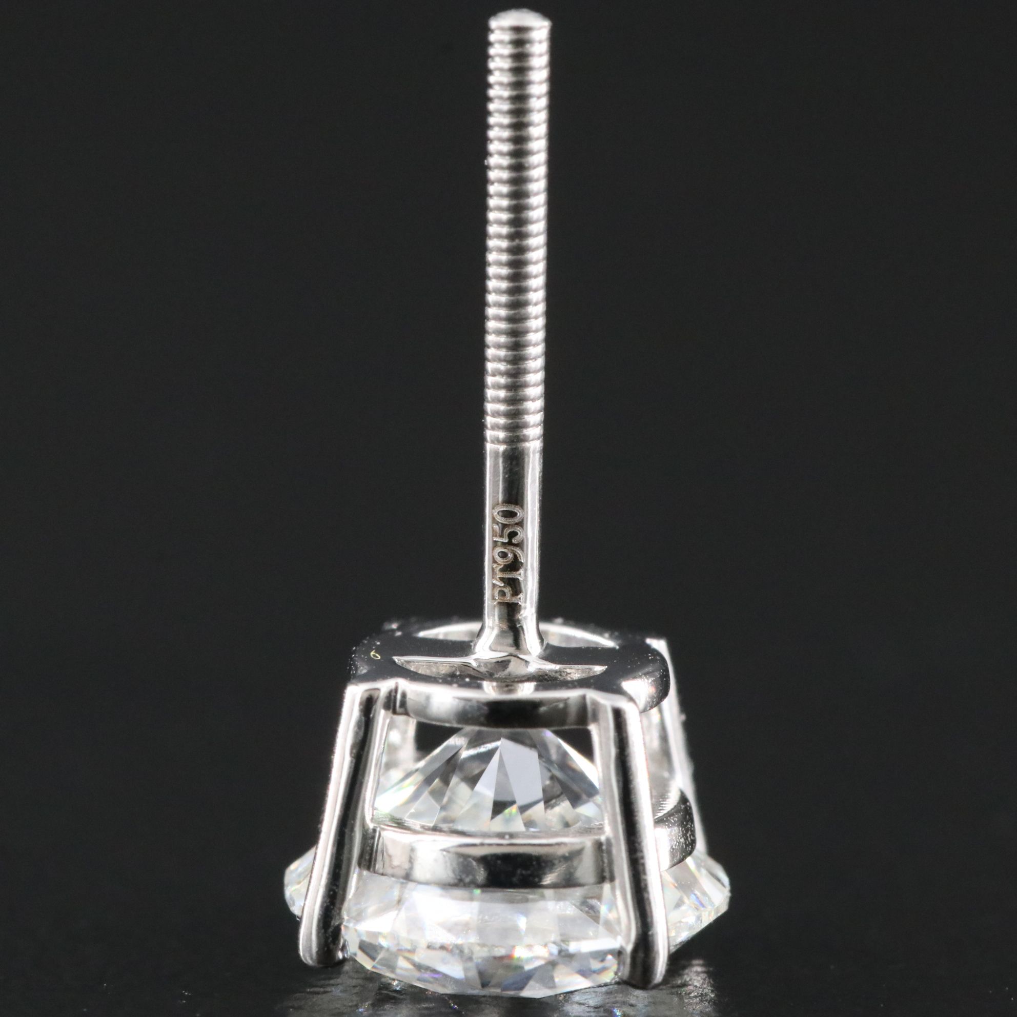 Platinum 4.00 CTW Lab Grown Diamond Stud Earrings with IGI Reports