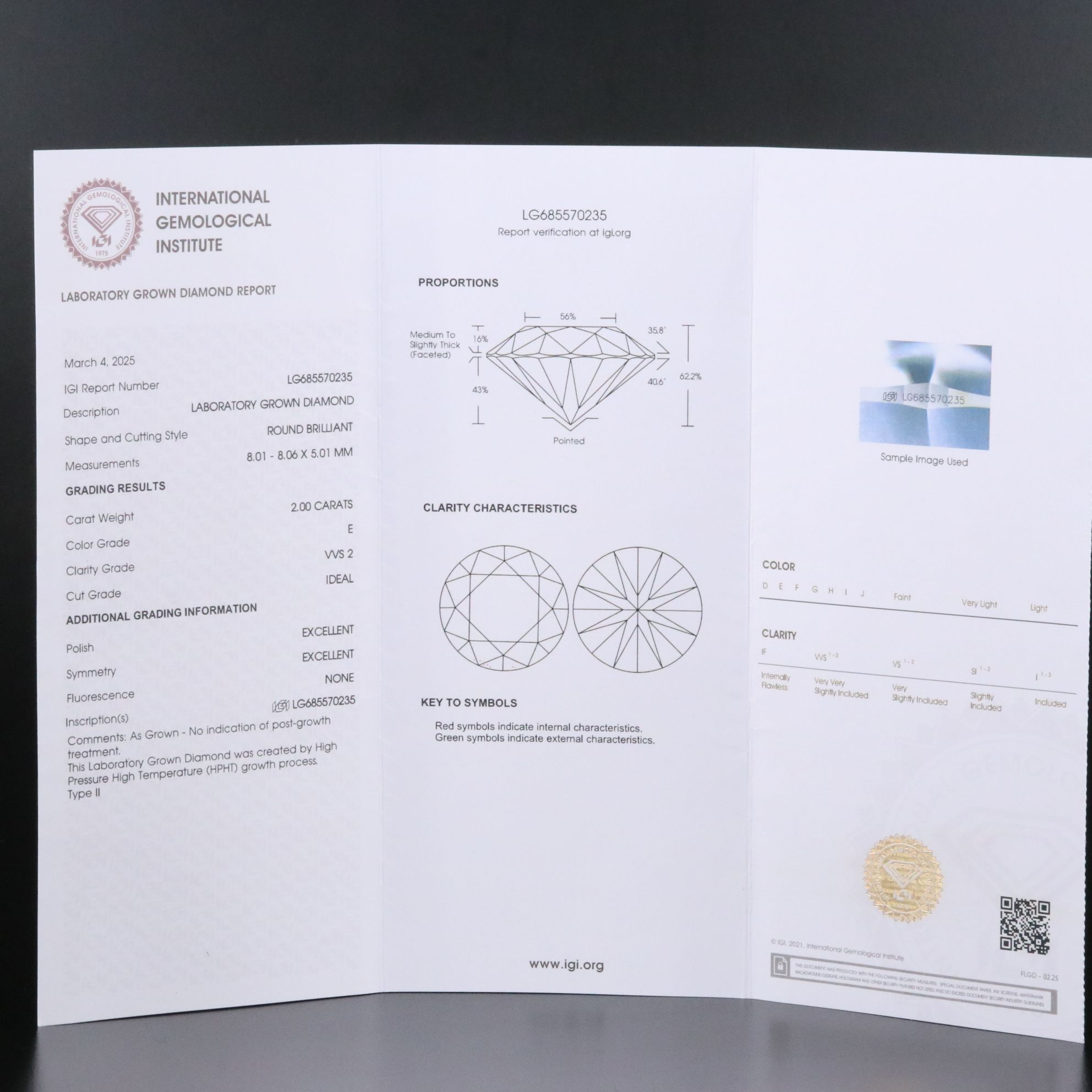 Platinum 4.00 CTW Lab Grown Diamond Stud Earrings with IGI Reports