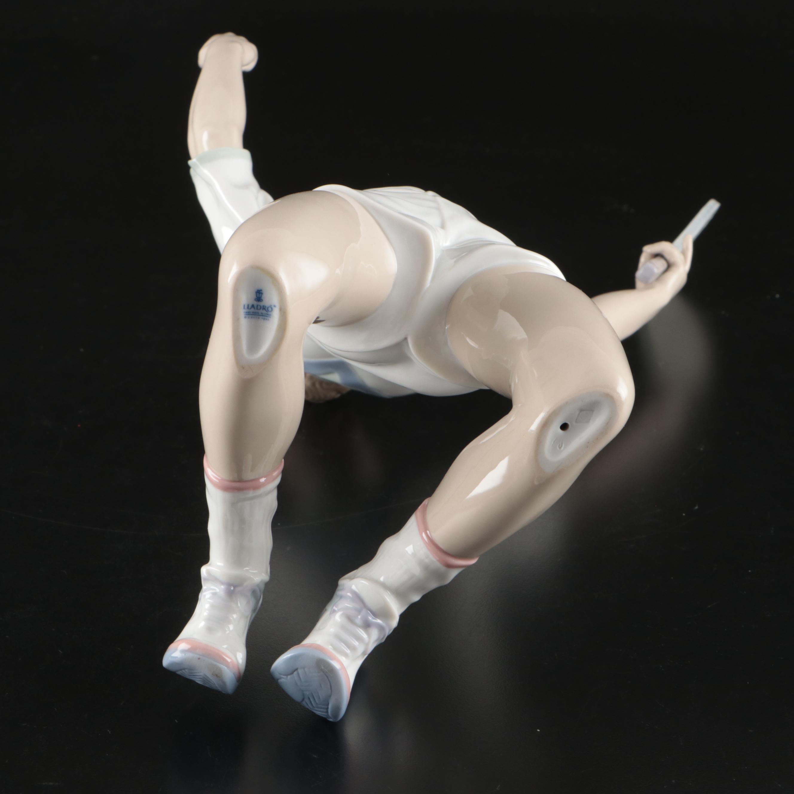 Lladró "Tennis Champion" Porcelain Figurine Designed by Salvador Furió, 1996–99