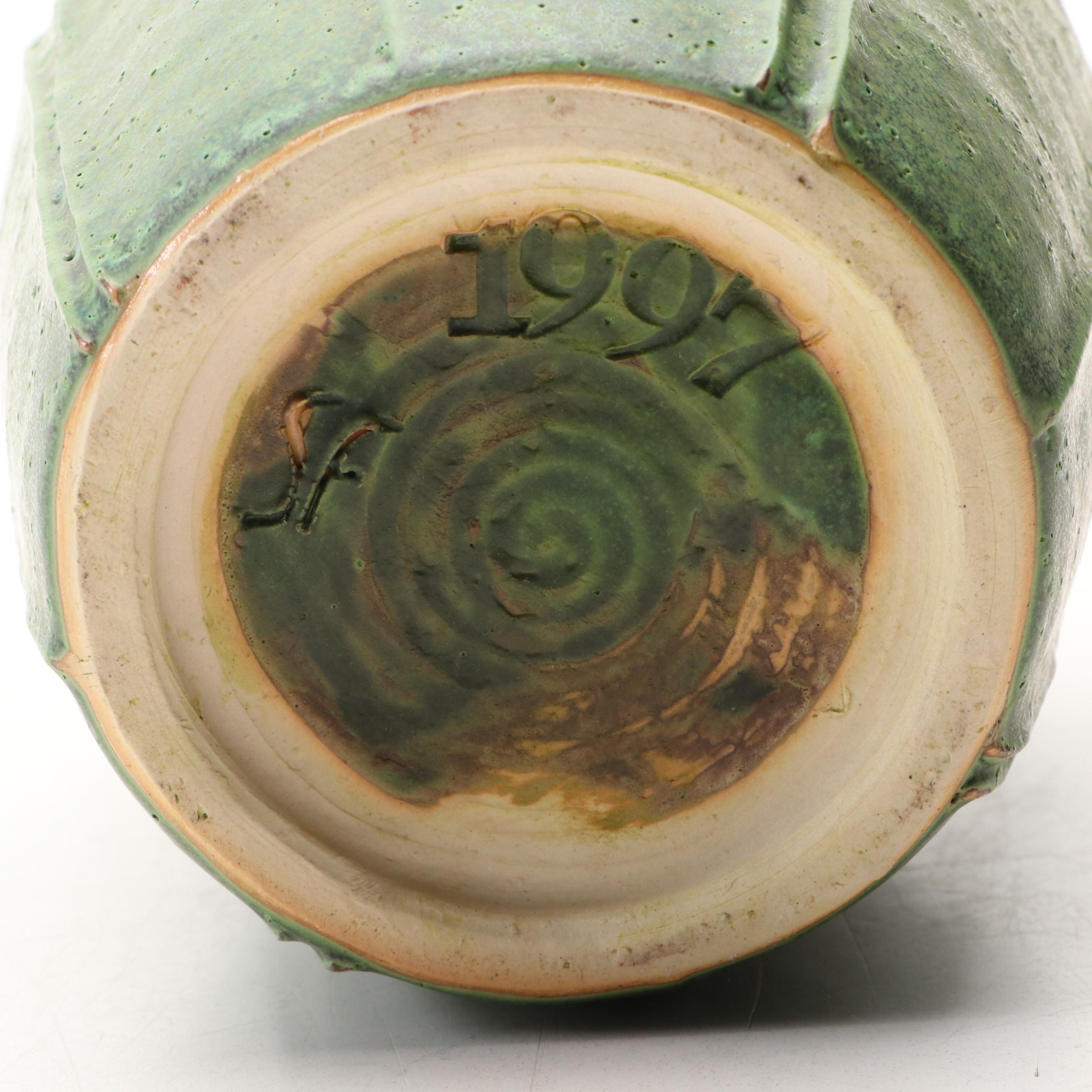 Steve Frederick for Jemerick Art Pottery Arts and Crafts Style Ceramic Vase