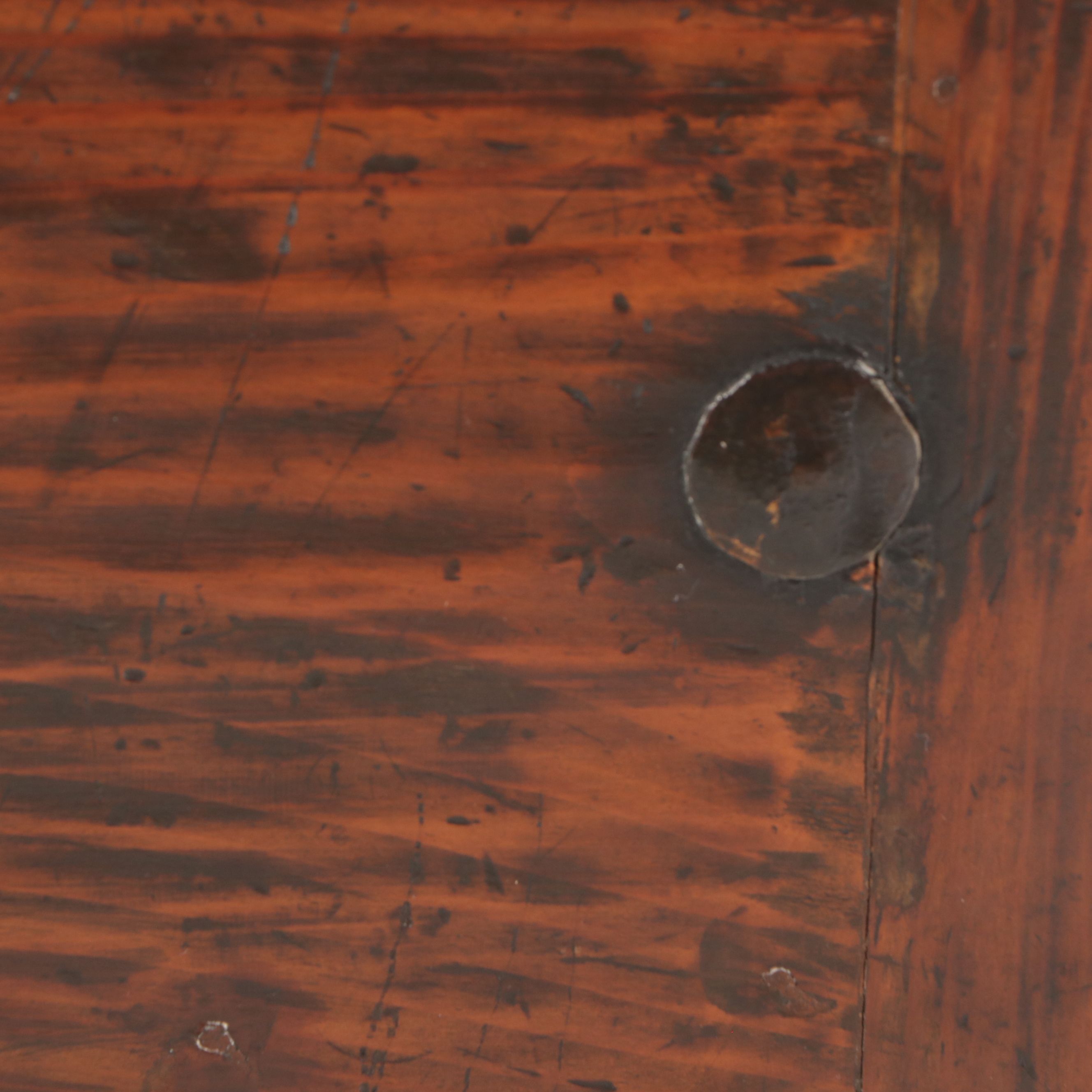 Korean Elm Wood Bandaji Chest with Iron Mounts