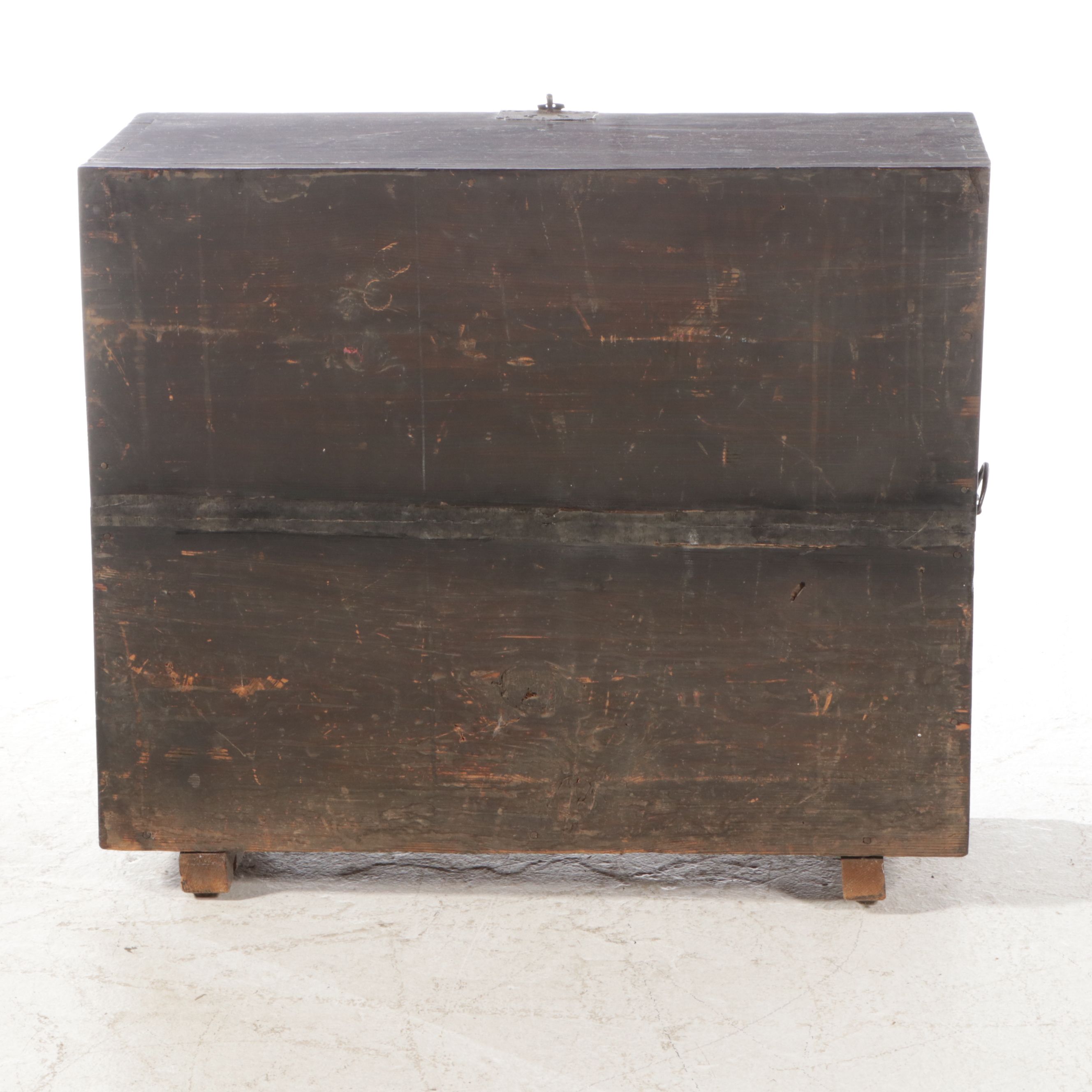 Korean Elm Wood Bandaji Chest with Iron Mounts