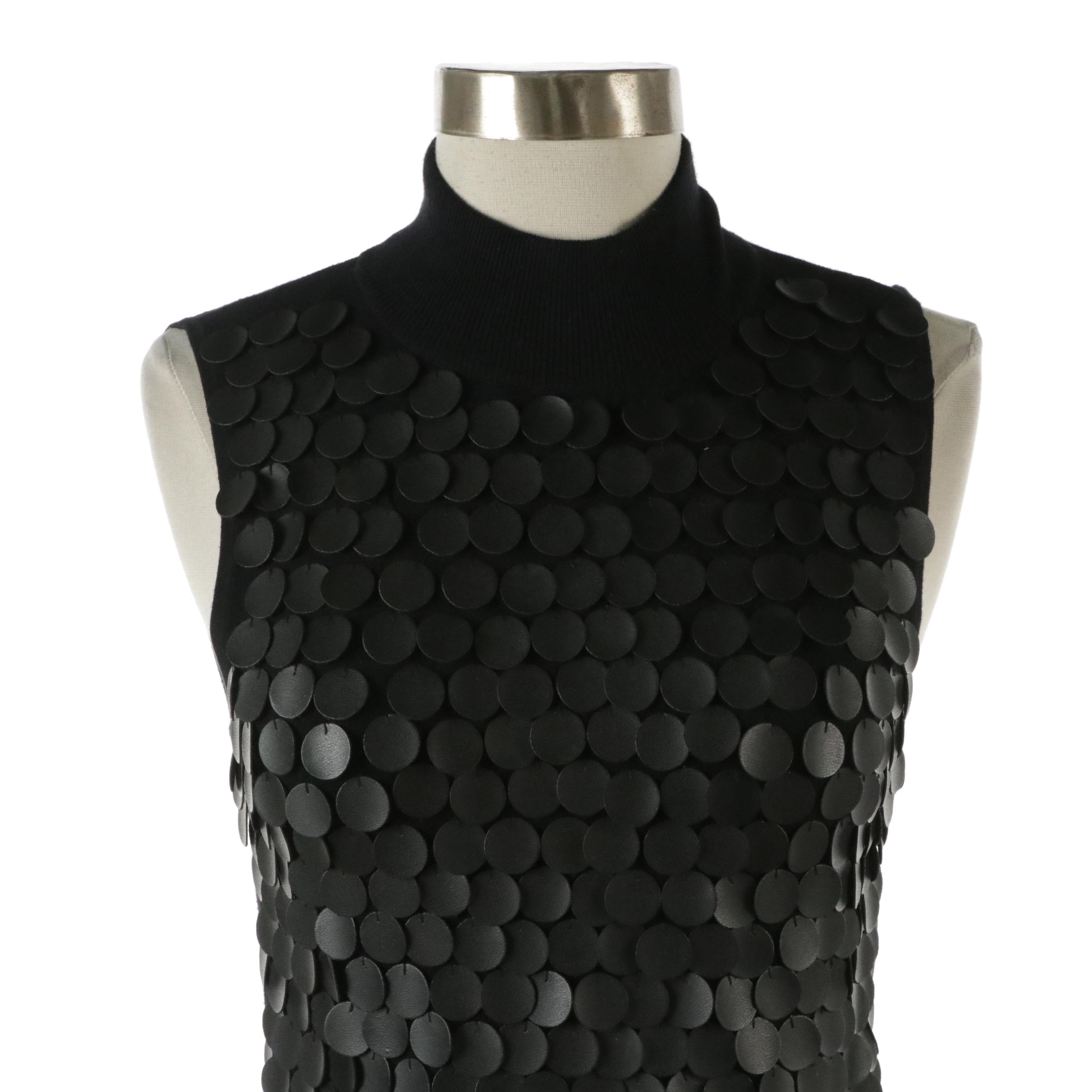 Michelle Nicole Sleeveless Knit Paillette Top and English Factory Check Blouse