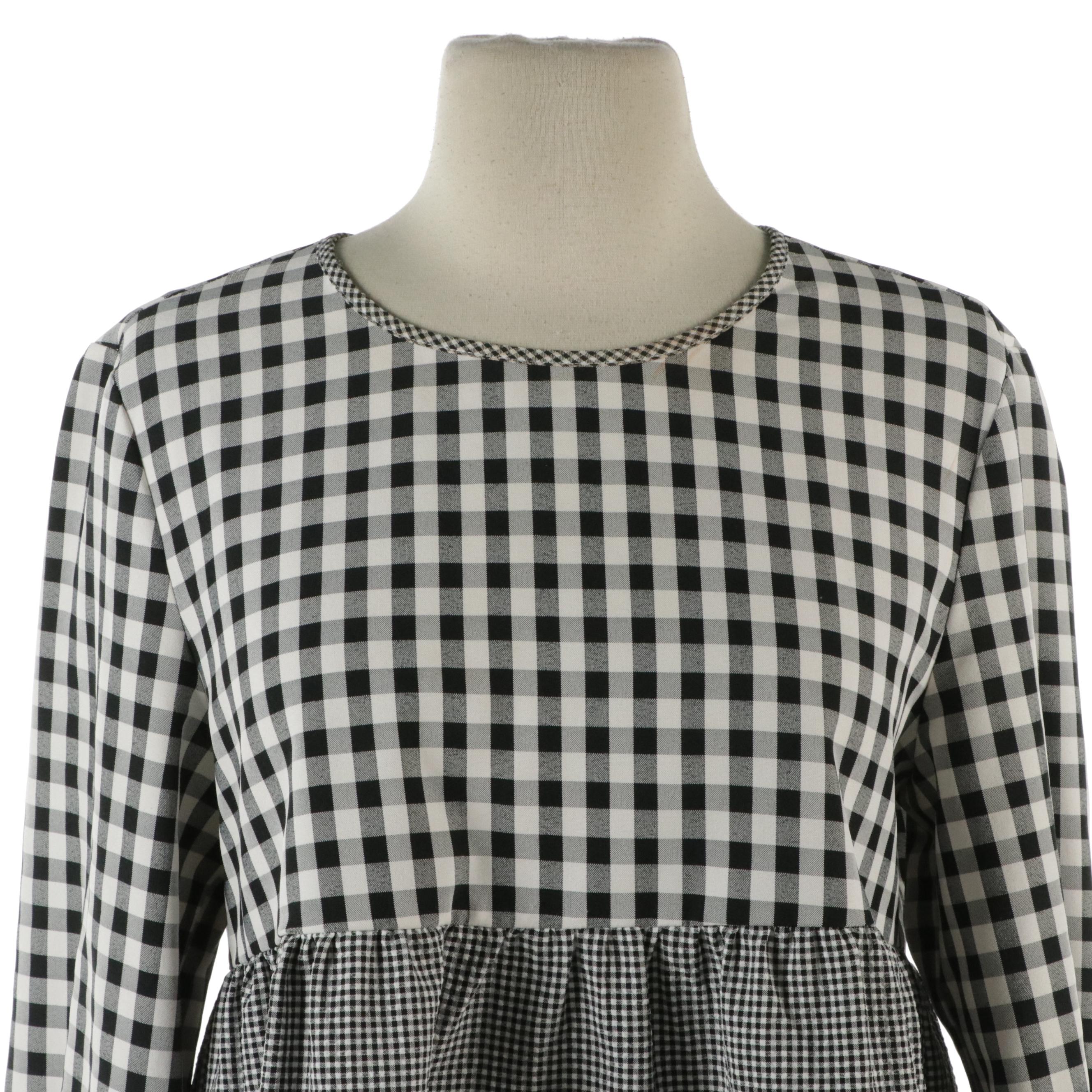 Michelle Nicole Sleeveless Knit Paillette Top and English Factory Check Blouse