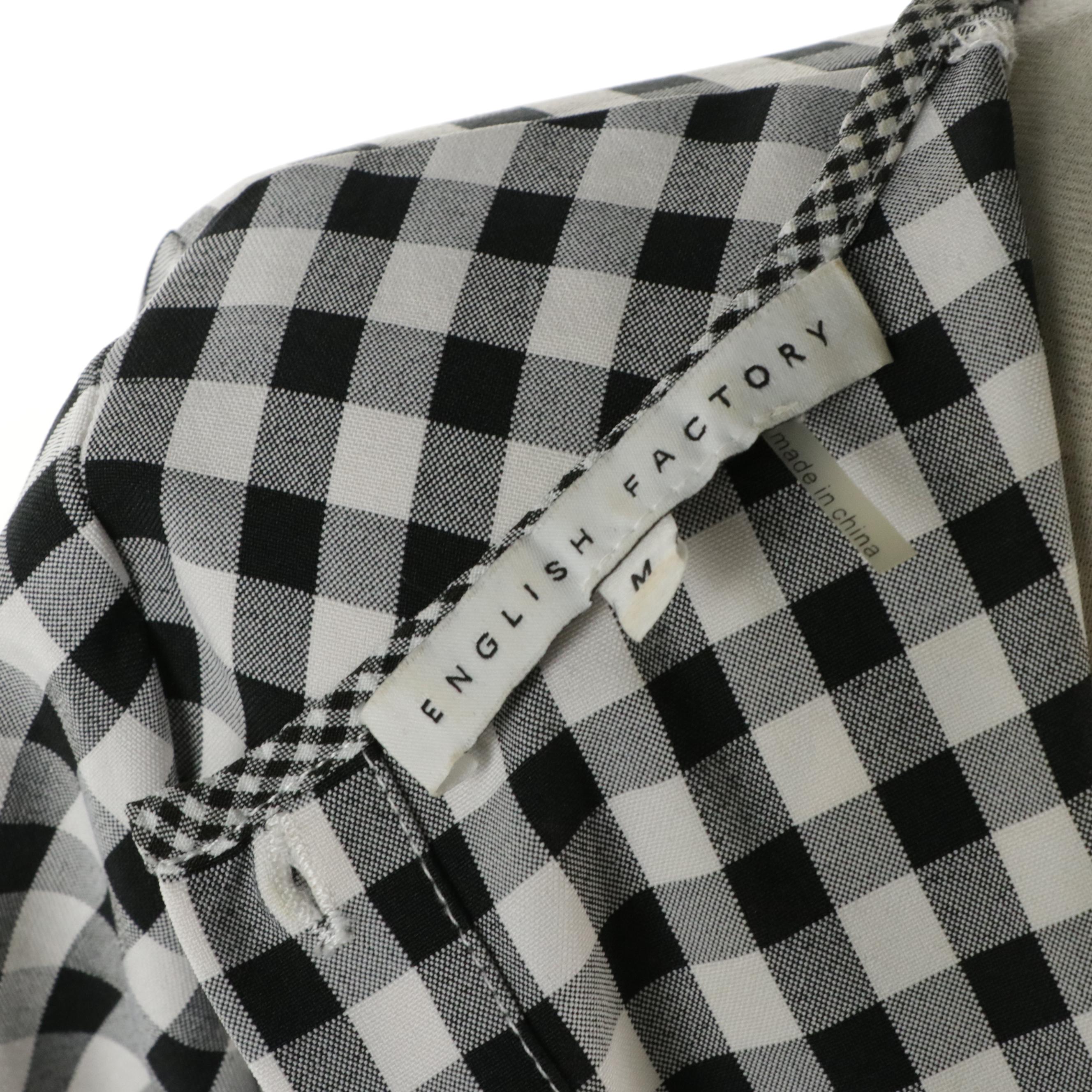 Michelle Nicole Sleeveless Knit Paillette Top and English Factory Check Blouse