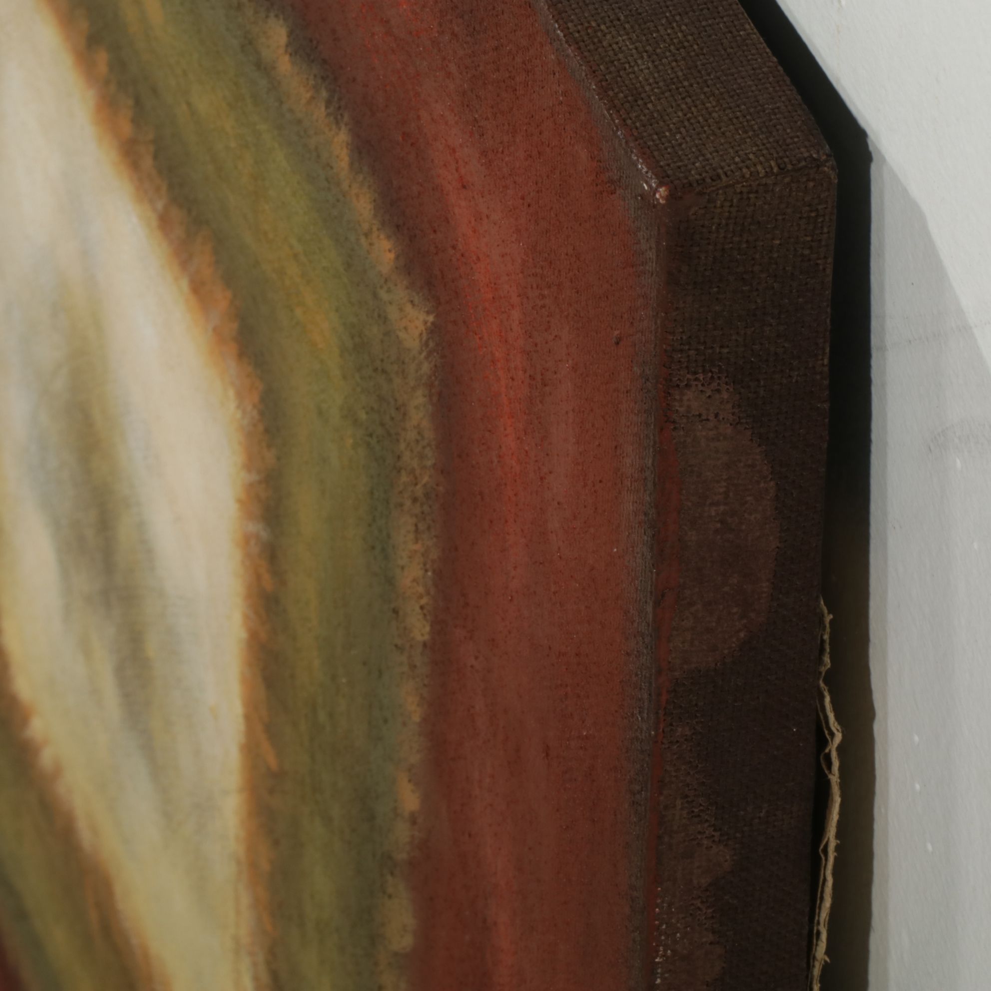 Abstract Oil Painting Composition of Nestled Squares in Complimentary Colors