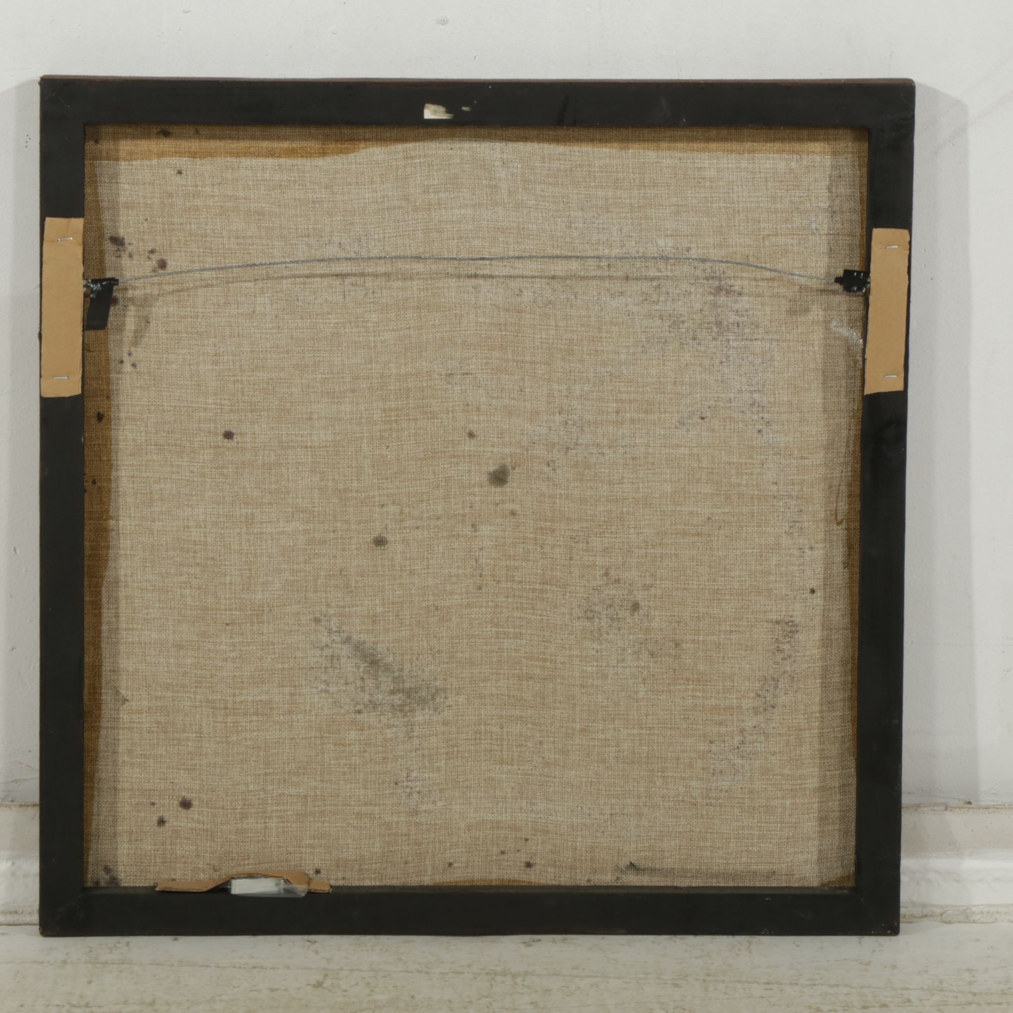 Abstract Oil Painting Composition of Nestled Squares in Complimentary Colors