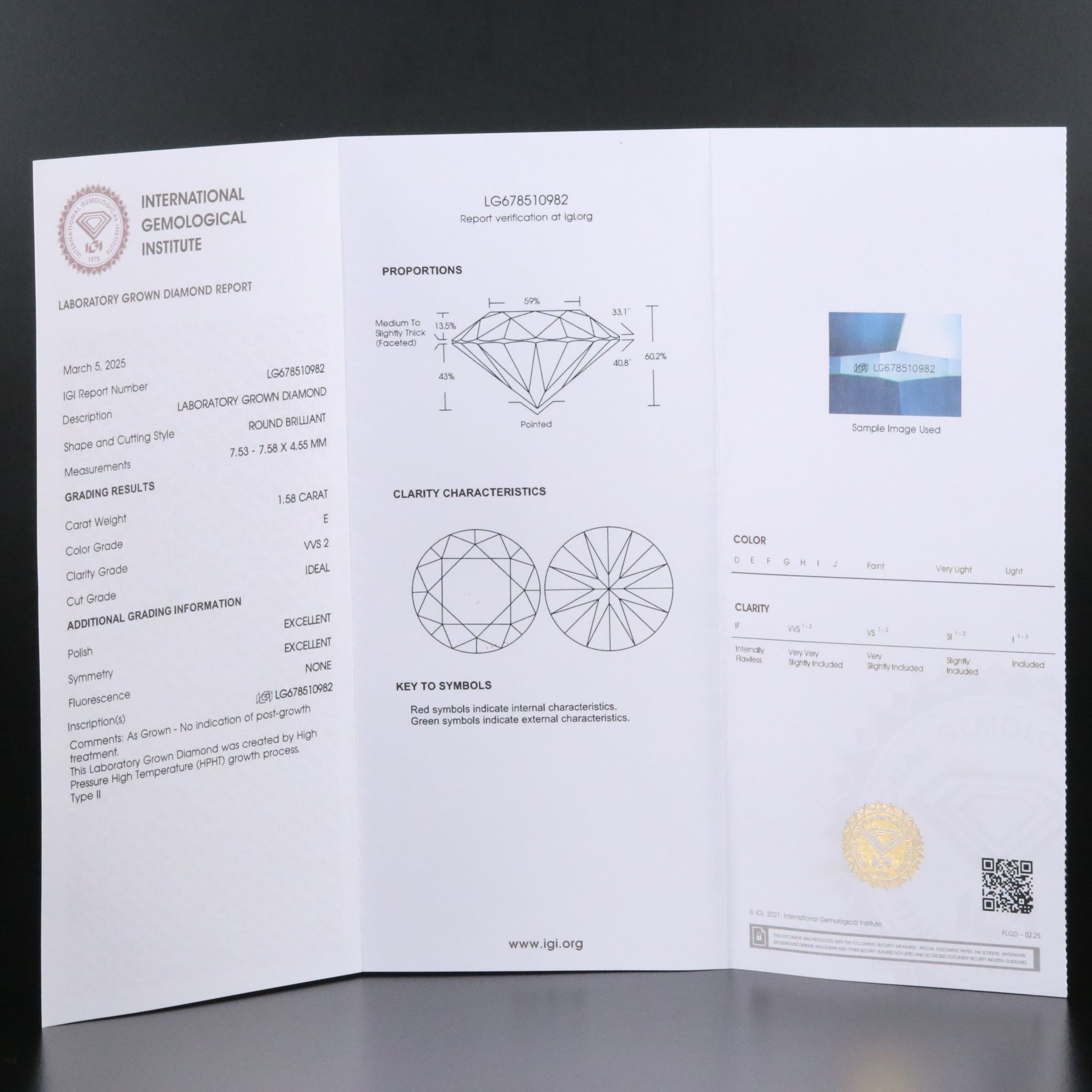 Platinum 3.16 CTW Lab Grown Diamond Stud Earring with IGI Reports