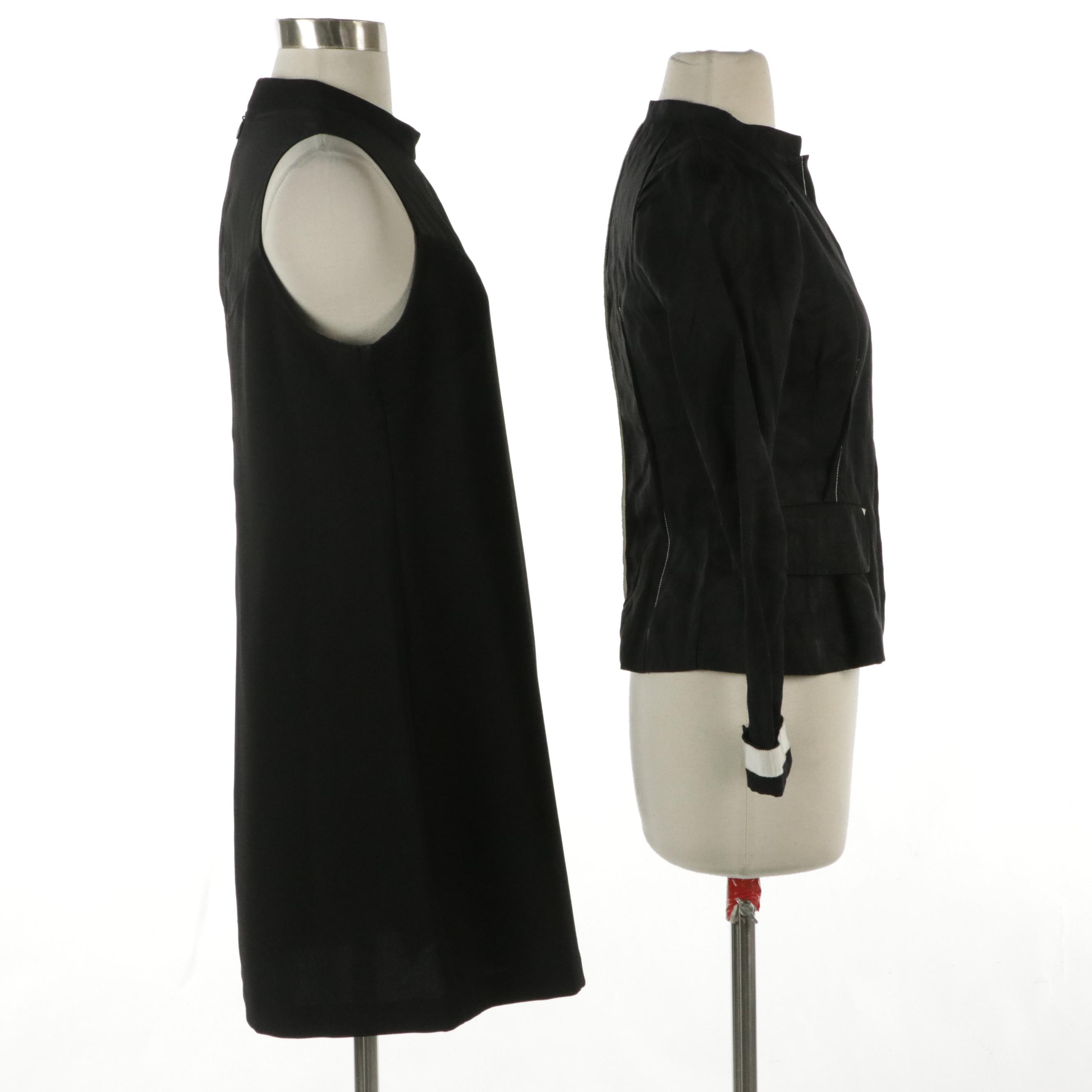 BCBGeneration Sleeveless Little Black Dress, Lida Baday Hook-Front Jacket