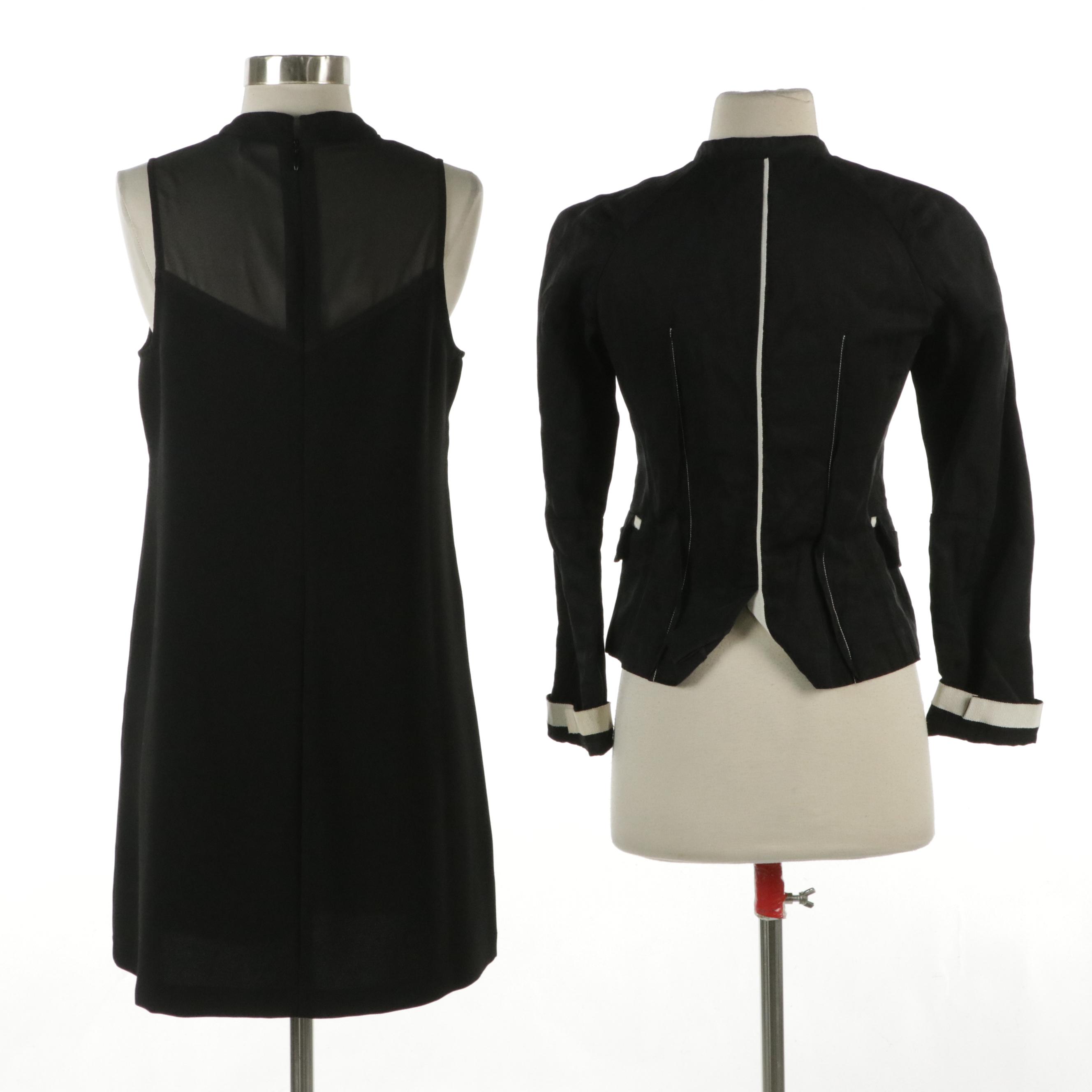 BCBGeneration Sleeveless Little Black Dress, Lida Baday Hook-Front Jacket