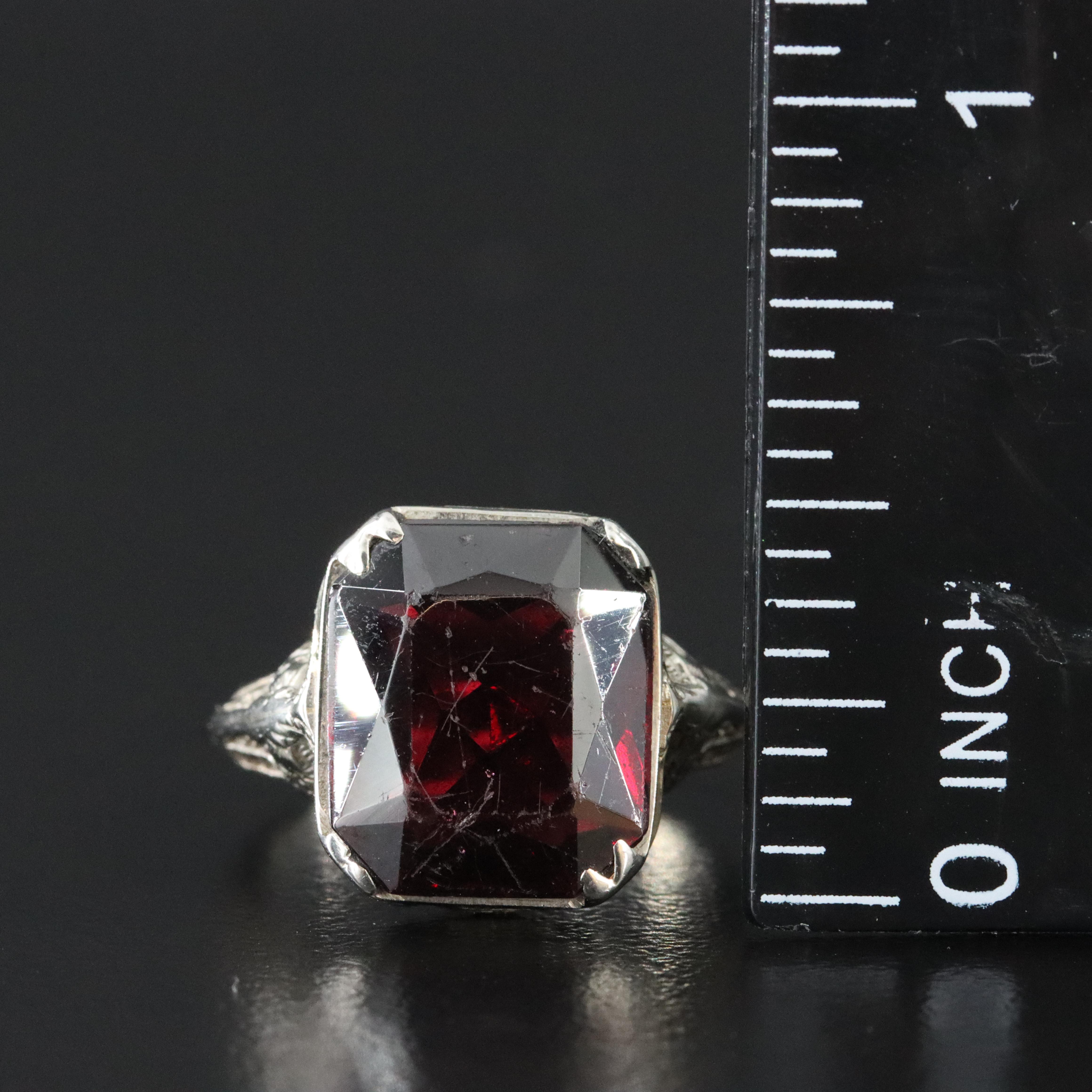 Vintage 18K Garnet with 10K Ring