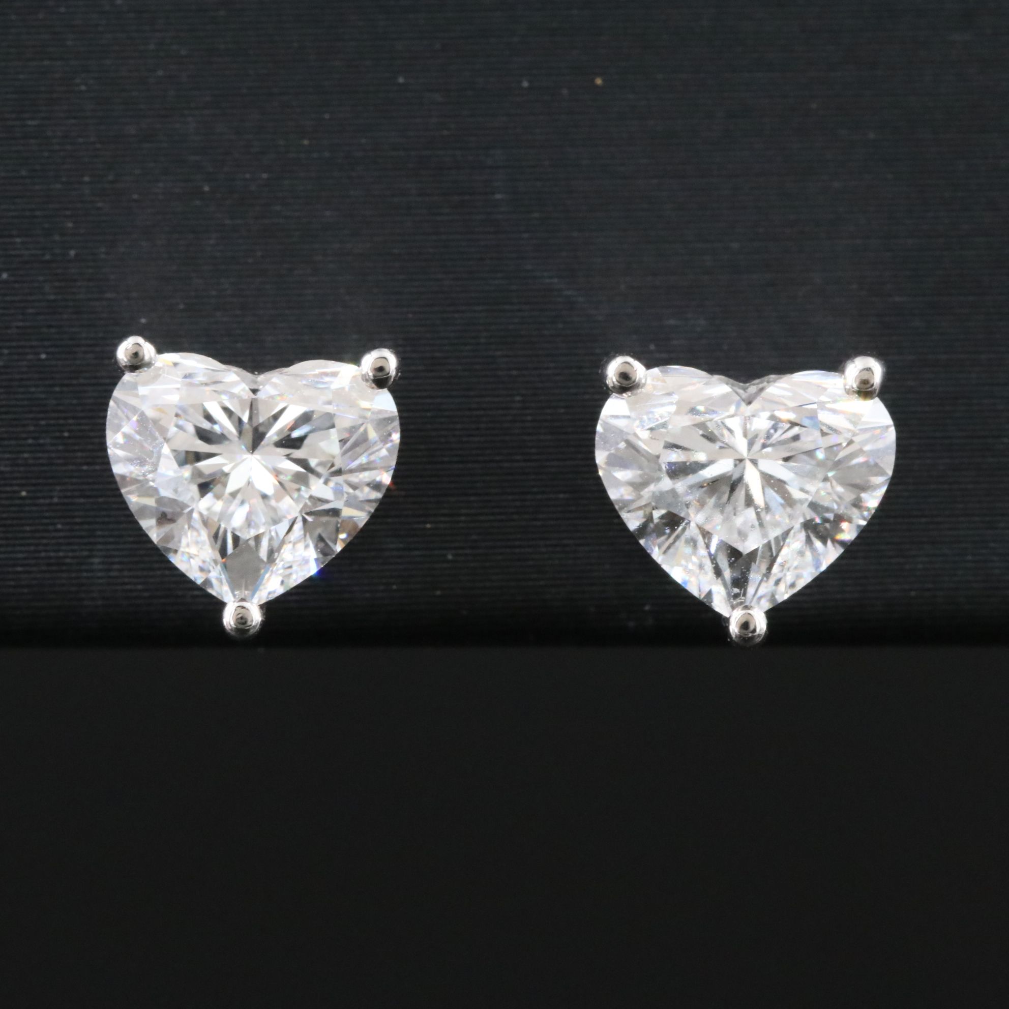 Platinum 2.48 CTW Lab Grown Diamond Stud Earrings with IGI Reports