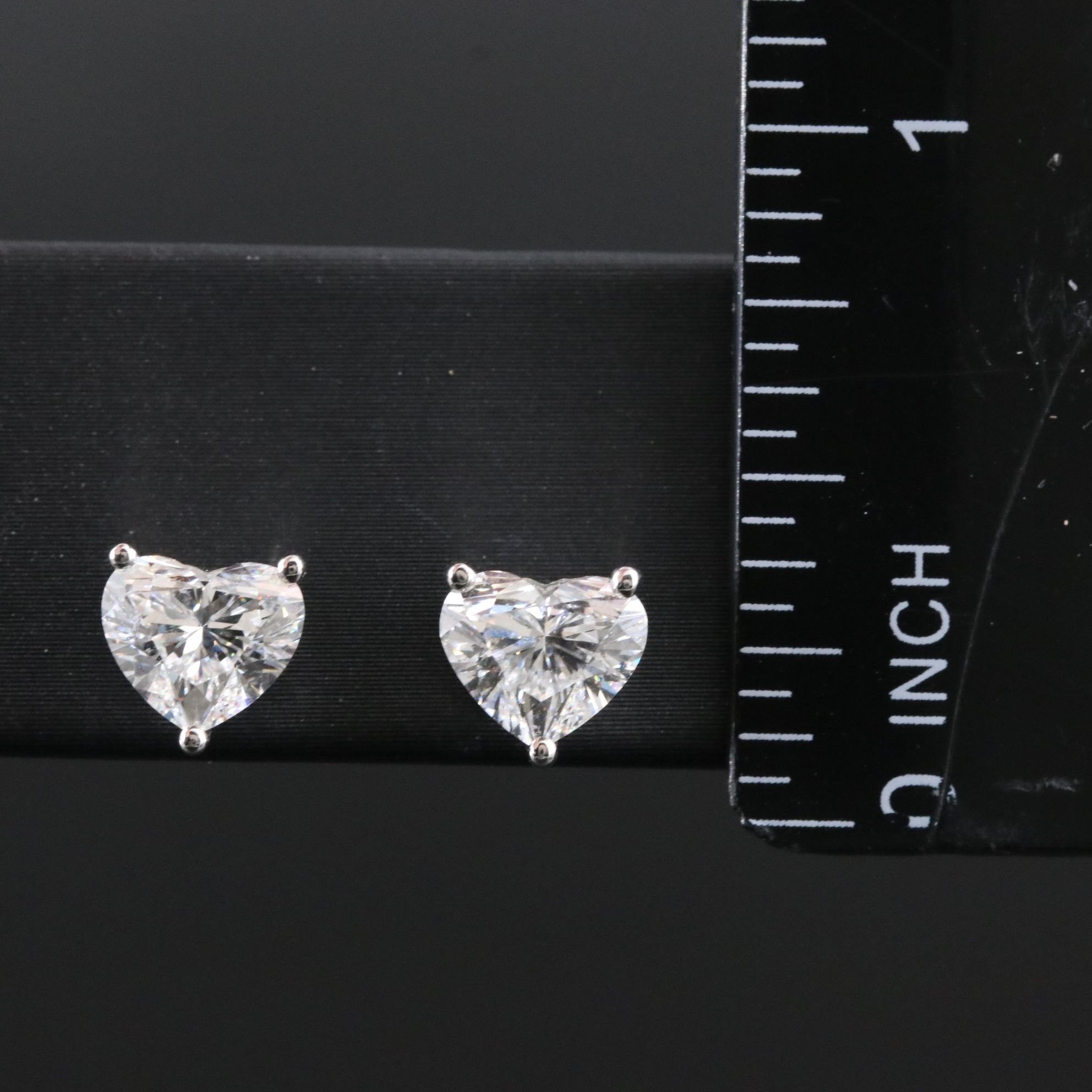 Platinum 2.48 CTW Lab Grown Diamond Stud Earrings with IGI Reports
