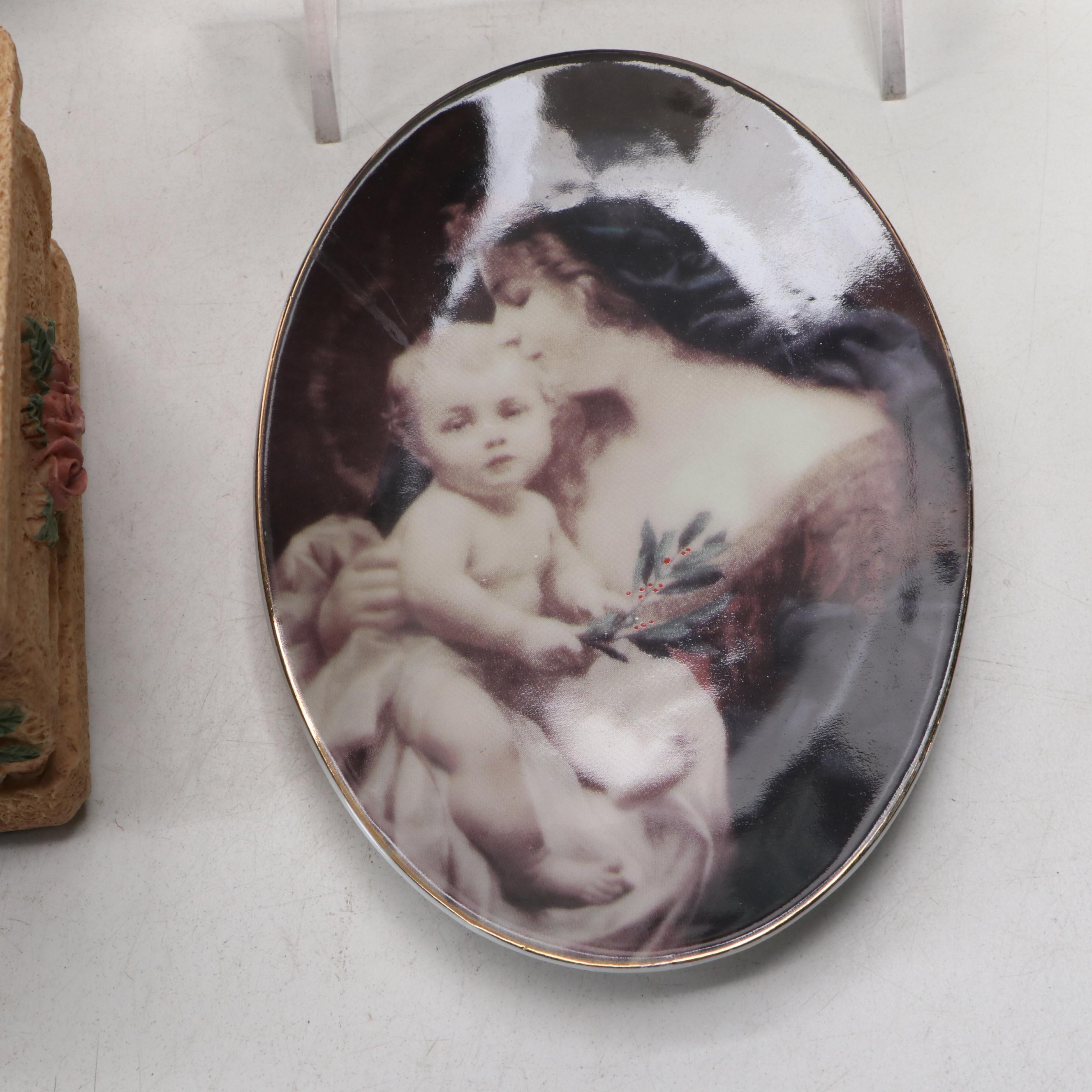 Madonna and Nun Figurine with Other Décor