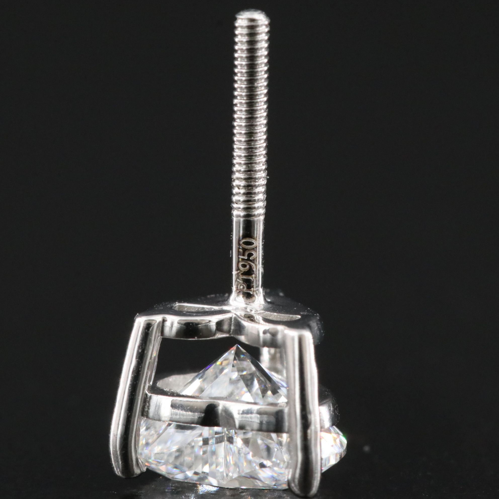 Platinum 2.48 CTW Lab Grown Diamond Stud Earrings with IGI Reports