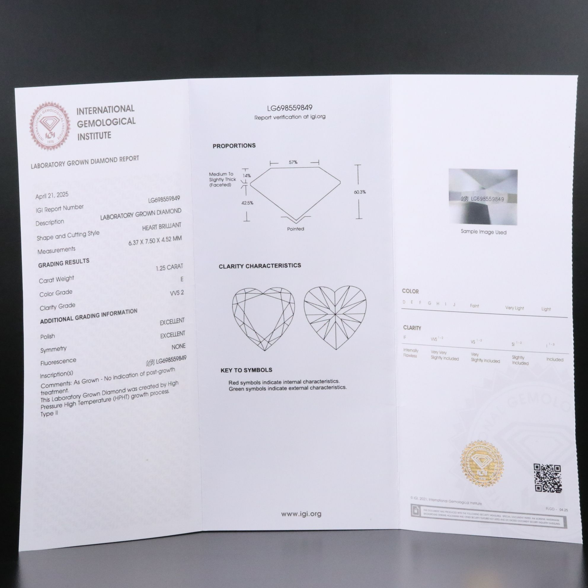 Platinum 2.48 CTW Lab Grown Diamond Stud Earrings with IGI Reports