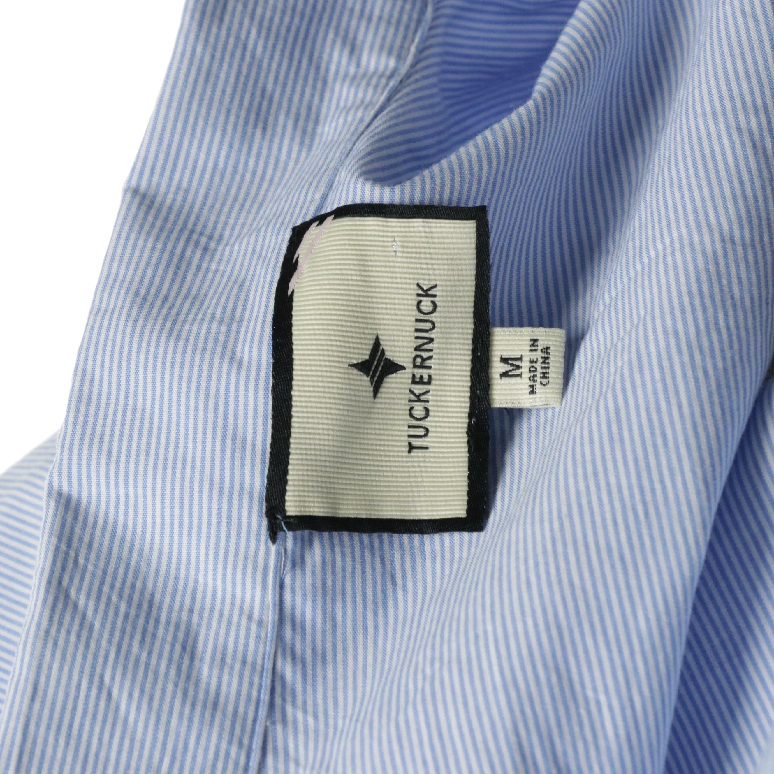 Tuckernuck Micro Striped Cotton Blouse, Banana Republic Quilted Nylon Zip Jacket