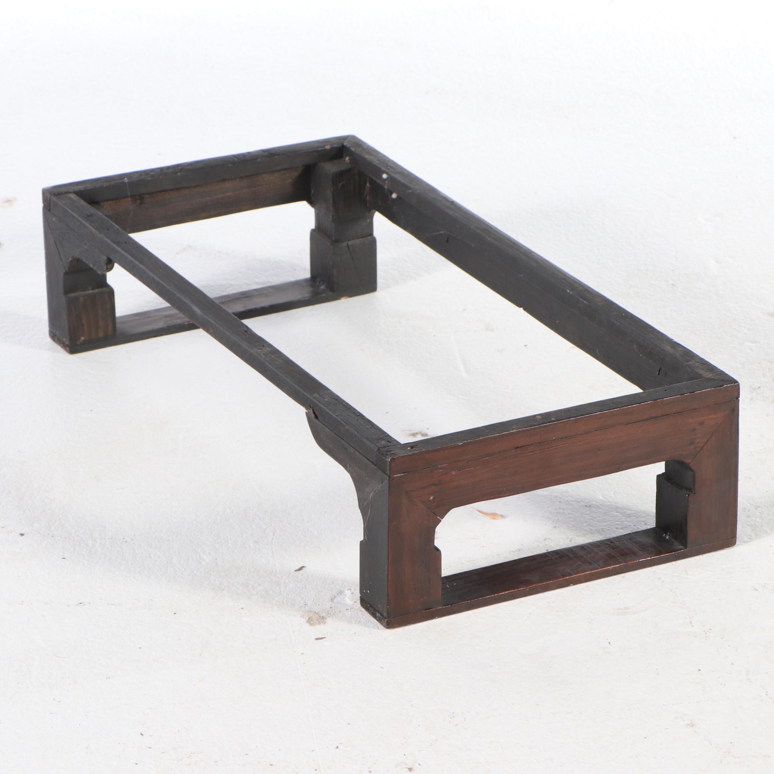 Korean Carved Hardwood Chest on Chest, 20th Century