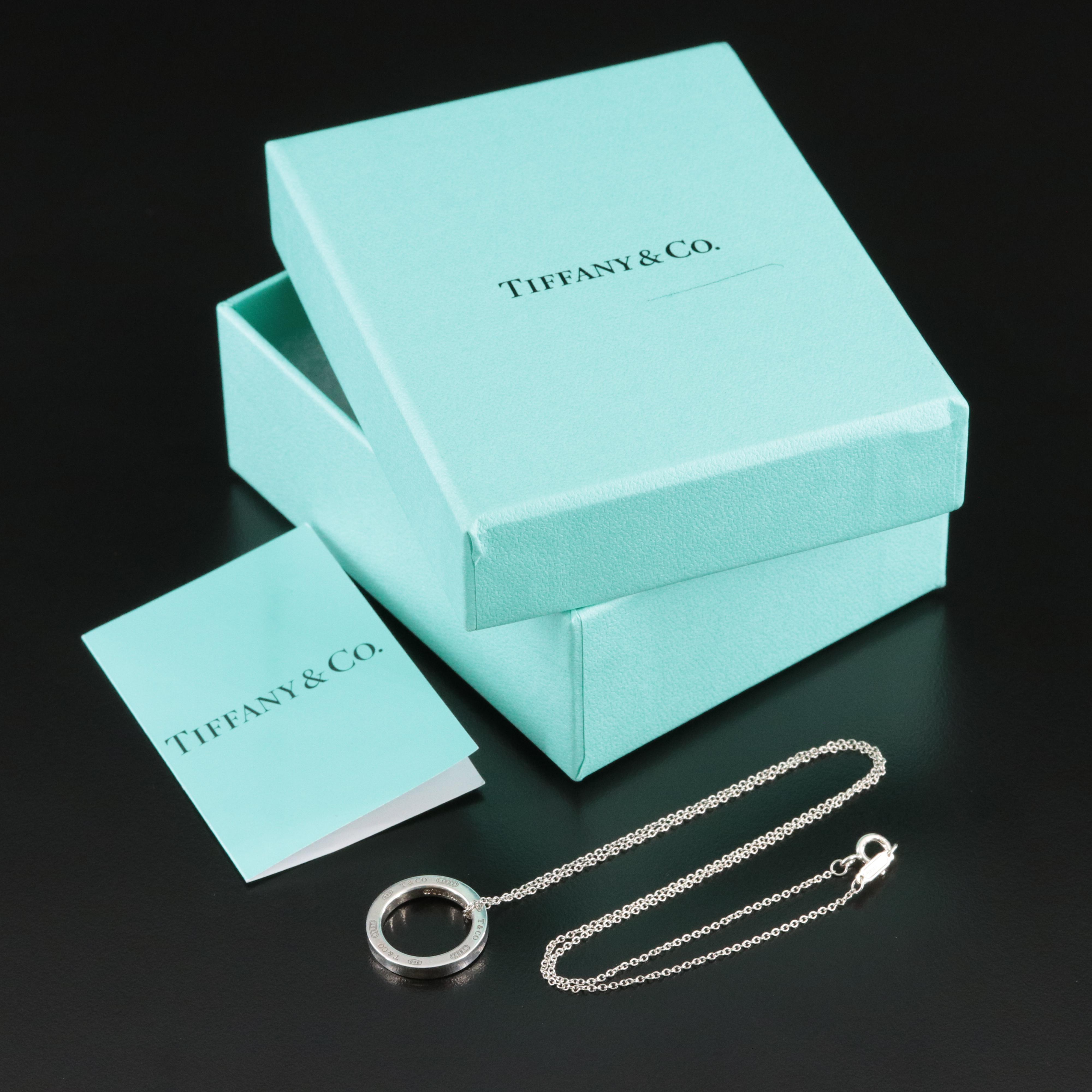 Tiffany & Co. 1837 Sterling Circle Pendant Necklace