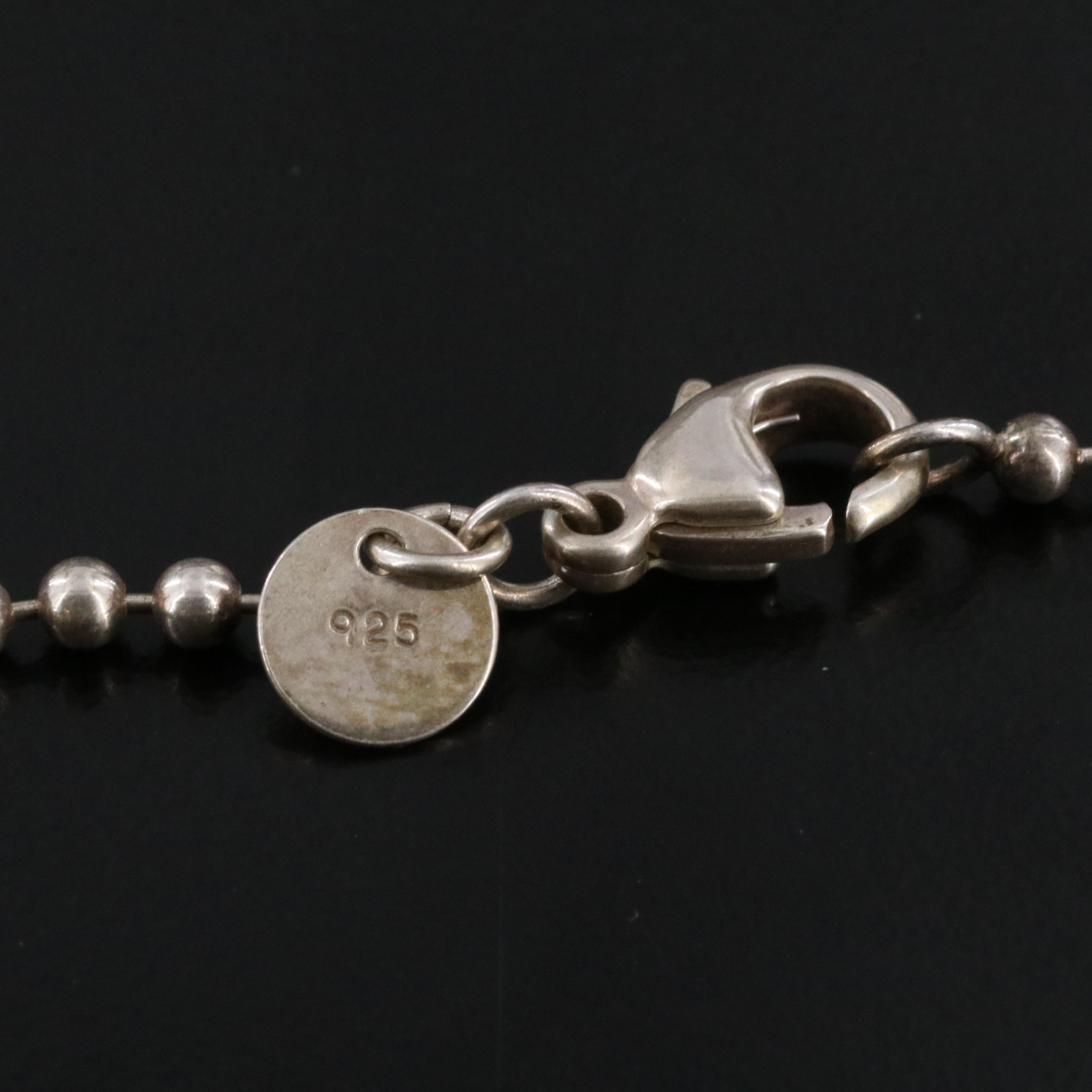 Tiffany & Co. Return to Tiffany Sterling Oval Dog Tag Pendant Necklace