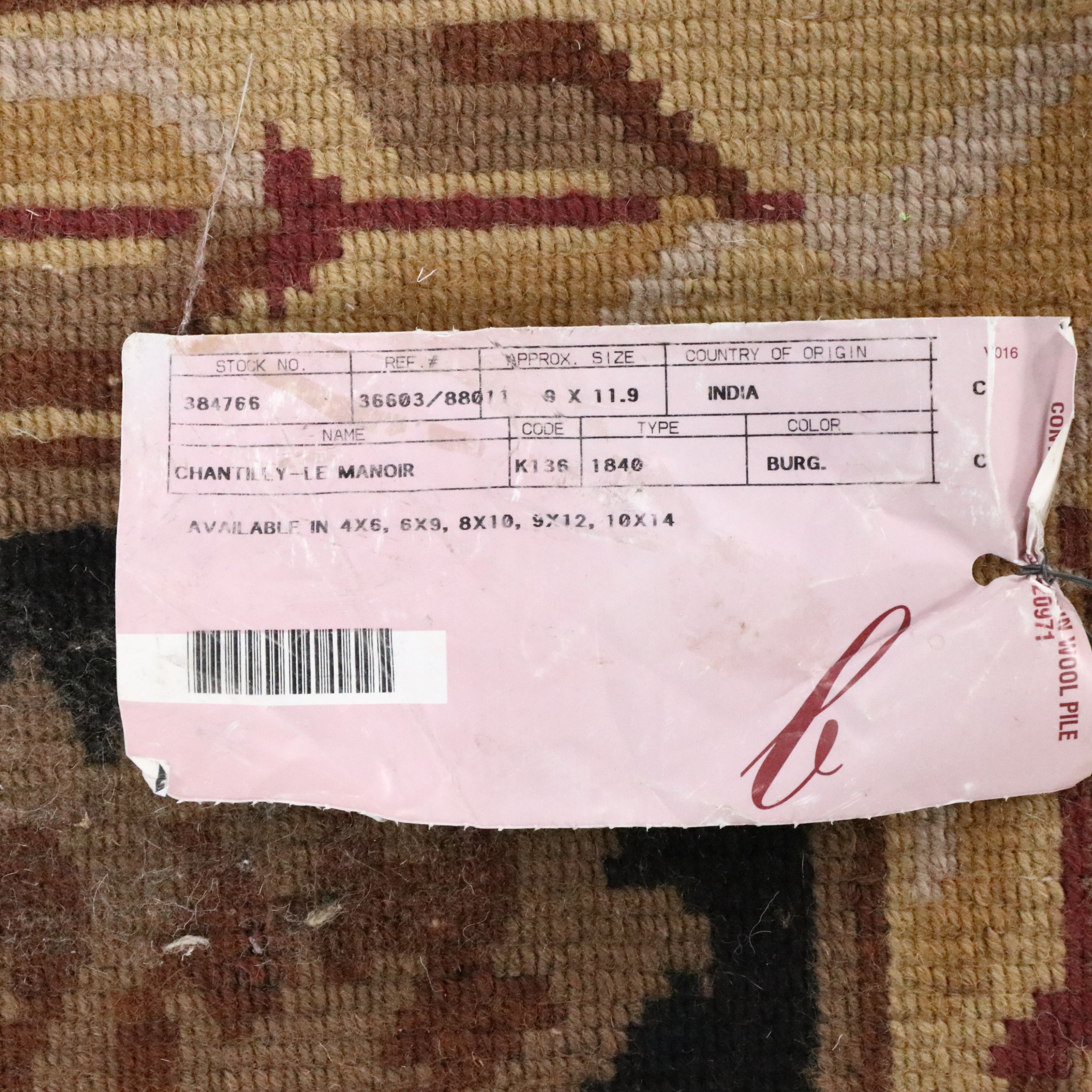 8'10 x 11'10 Hand-Knotted Indian Area Rug