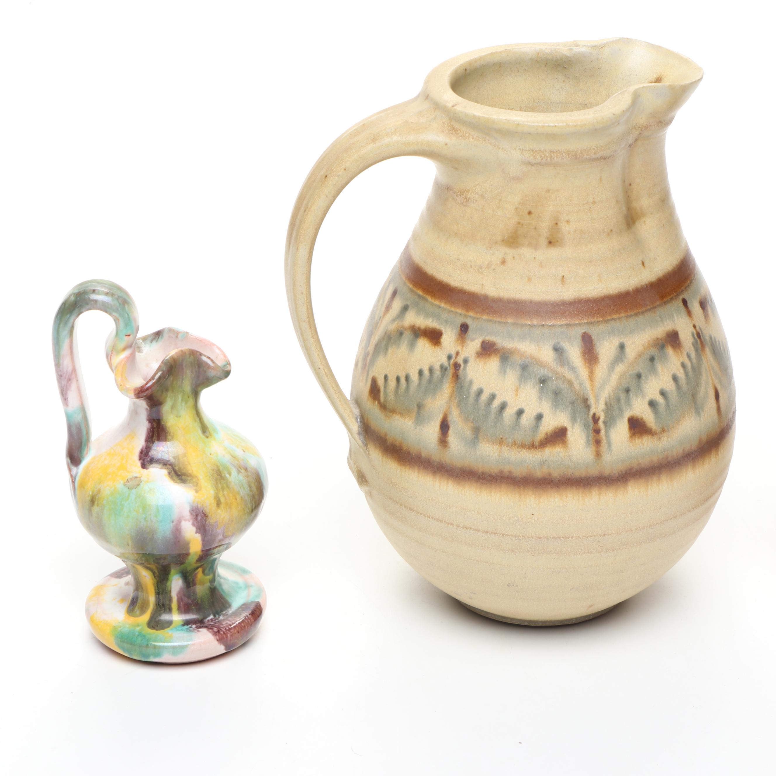 Terracotta Kouros Head, Artist Signed Pottery, and Other Table Décor