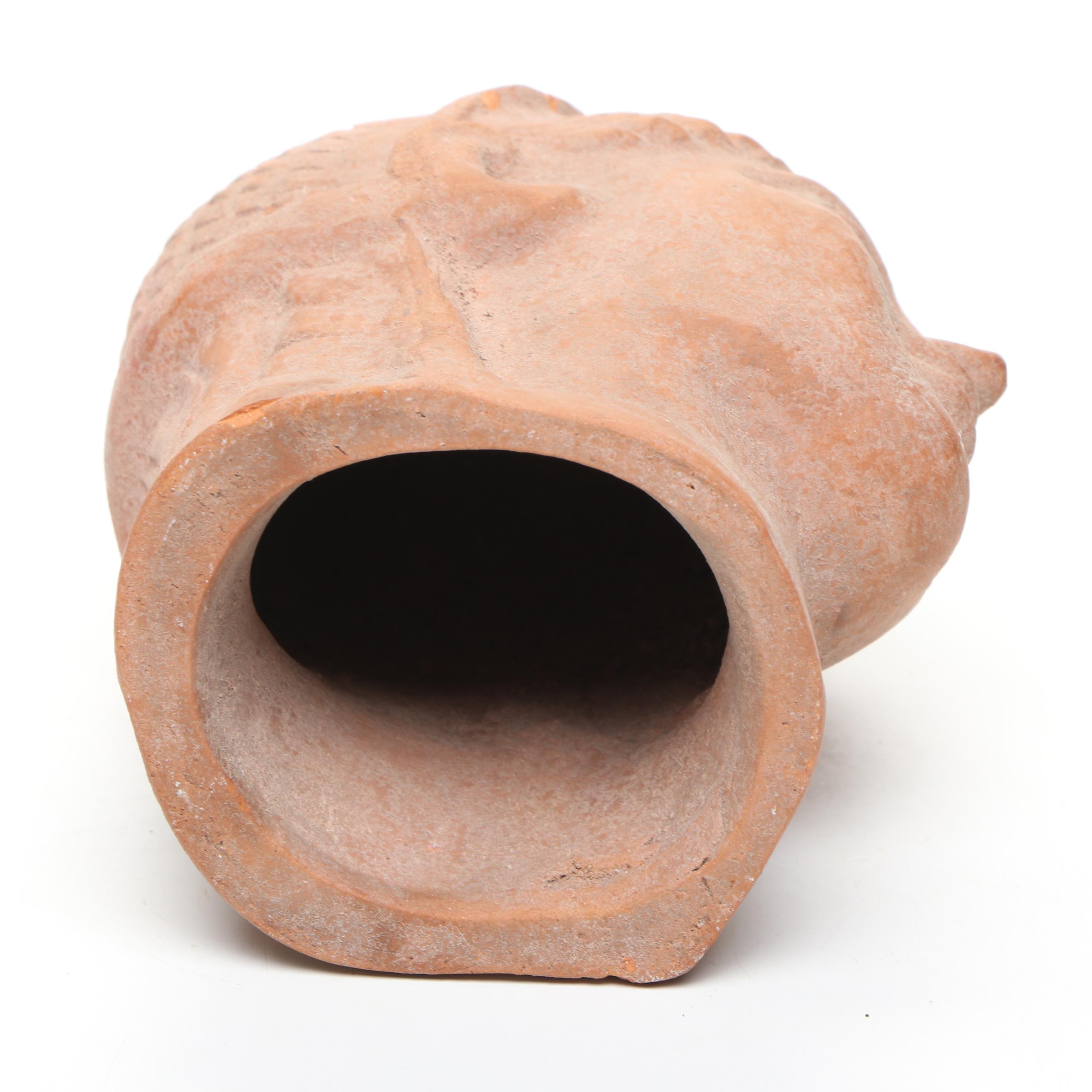 Terracotta Kouros Head, Artist Signed Pottery, and Other Table Décor