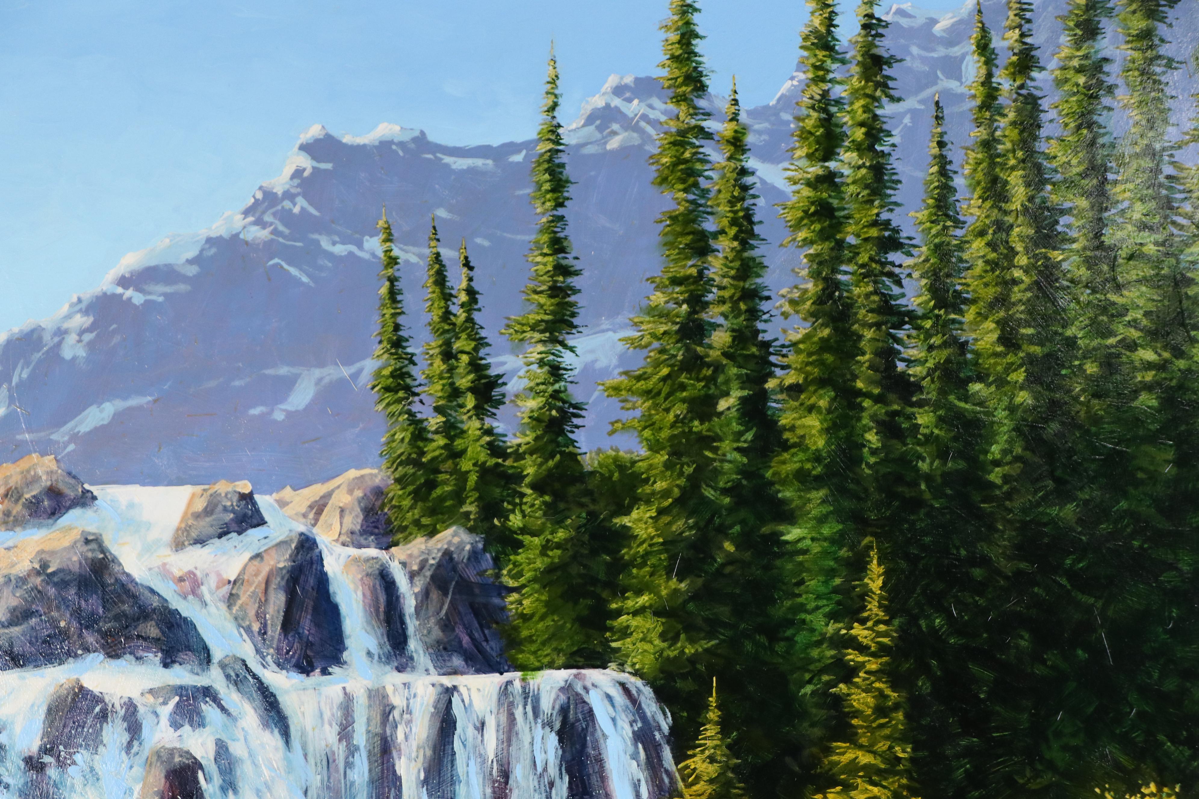 Robert E. Wood Landscape Oil Painting "Big Steps (Paradise Valley)," 1998