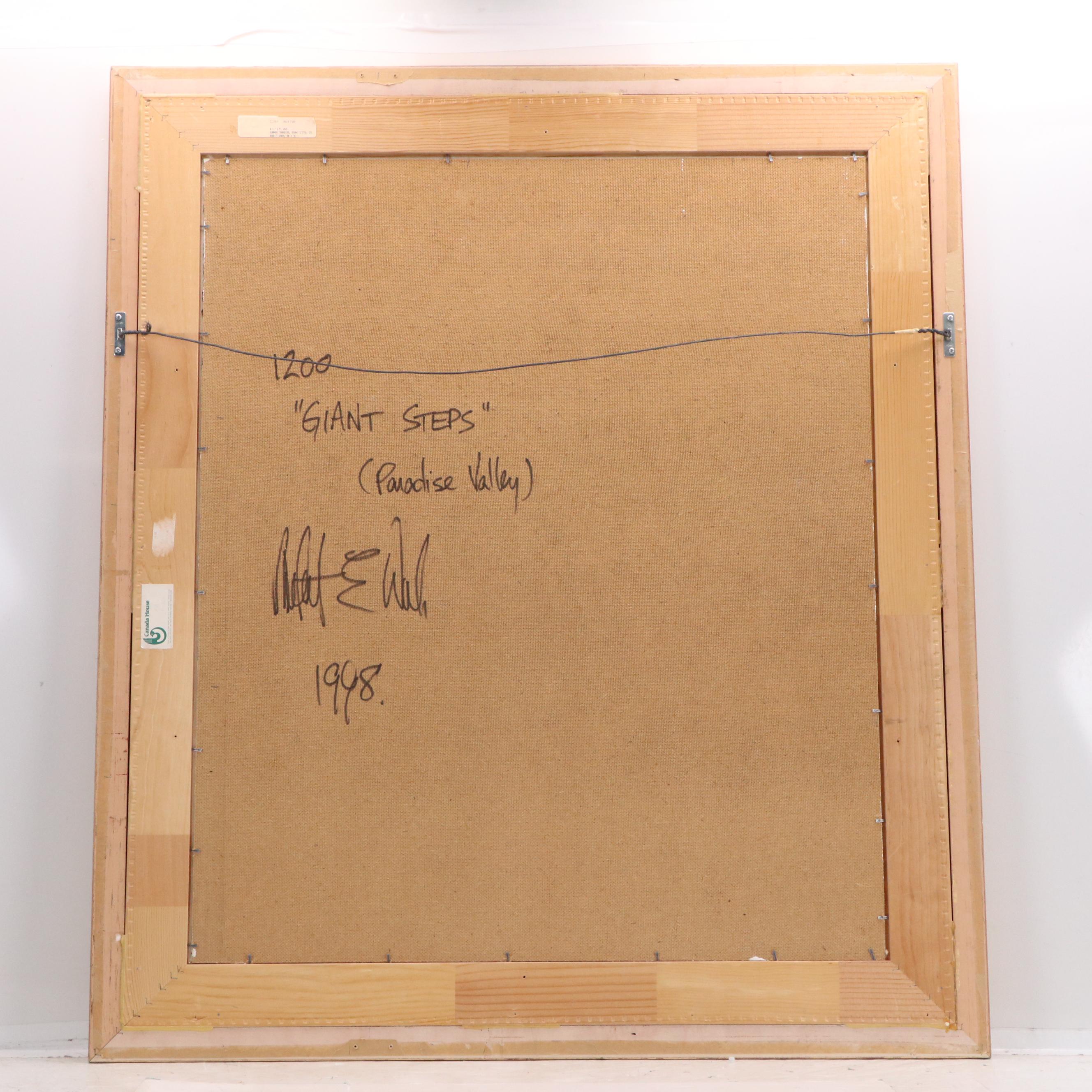 Robert E. Wood Landscape Oil Painting "Big Steps (Paradise Valley)," 1998