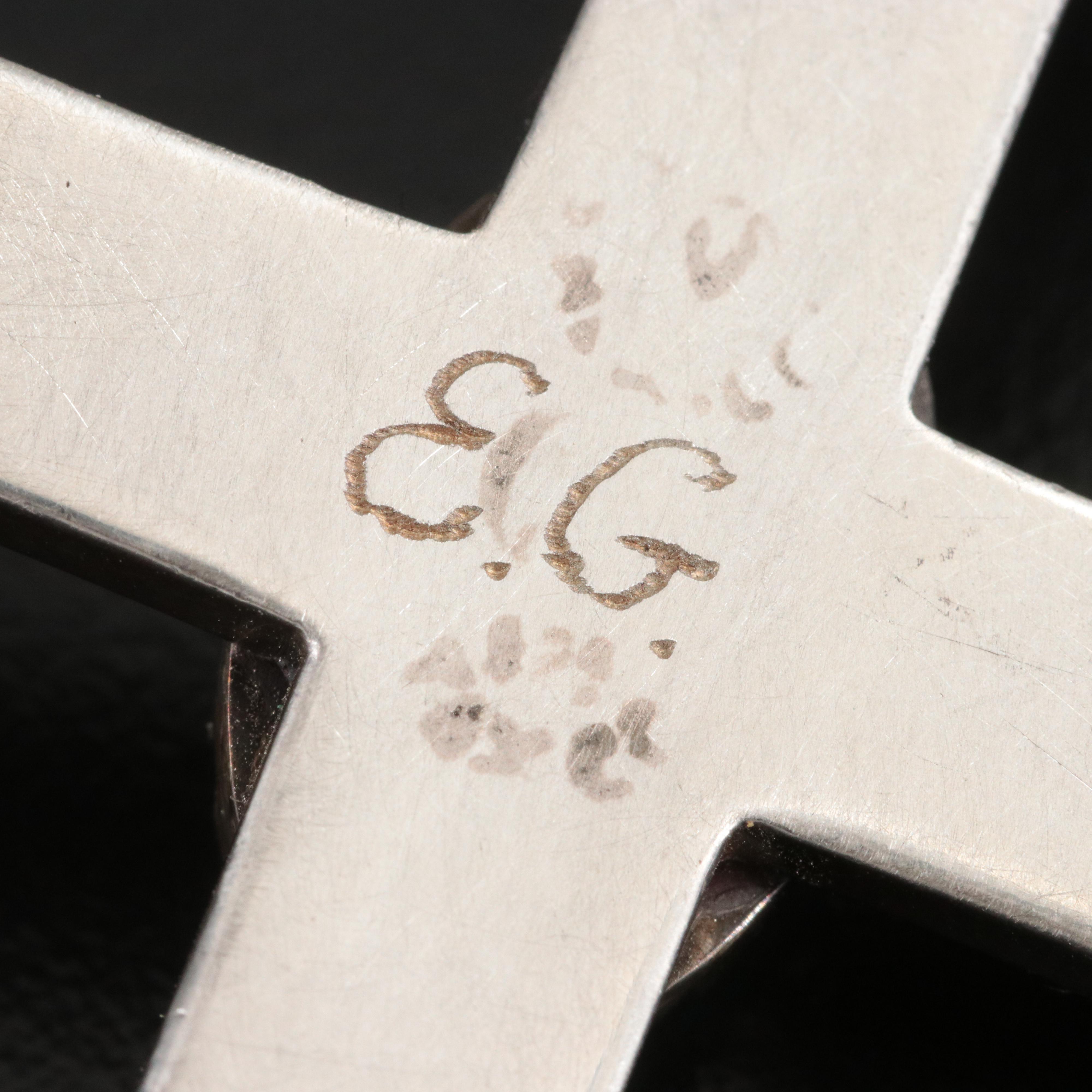 Southwestern 950 Silver & Sterling Turquoise Crosses Including Signed