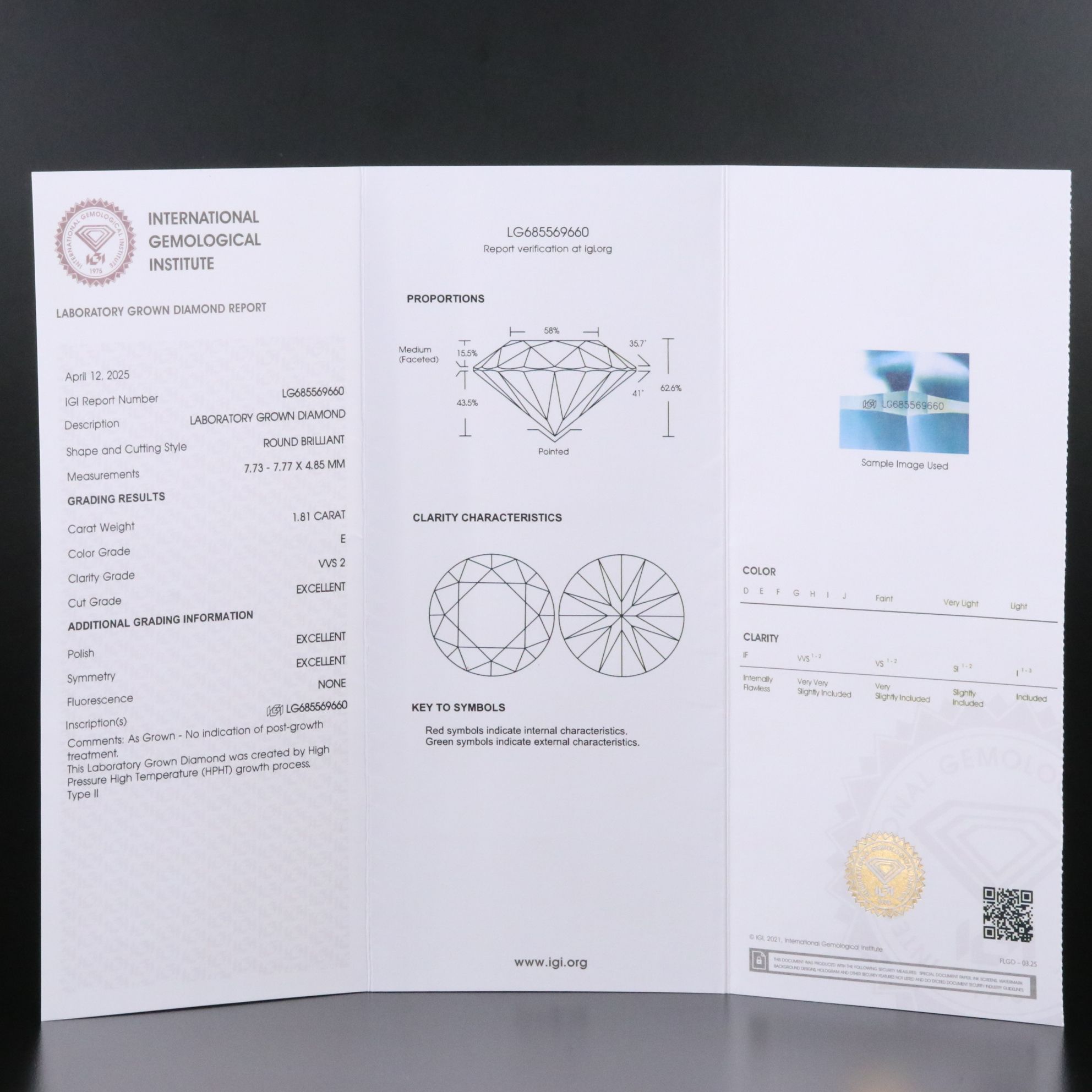 Platinum 3.62 CTW Lab Grown Diamond Solitaire Stud Earrings with IGI Reports